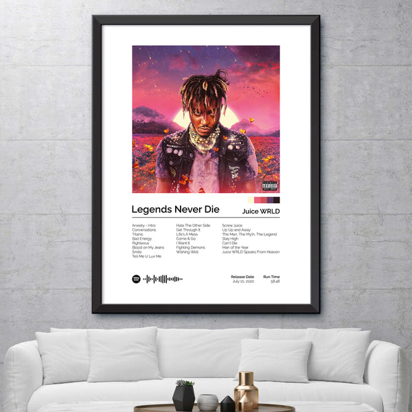 Juice Wrld - Legends Never Die Album Cover Print – Dormfuly