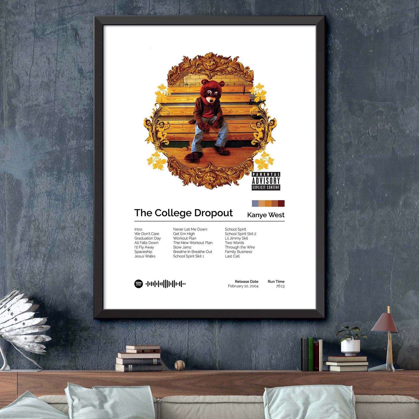 Kanye West - The College Dropout Album Cover Print