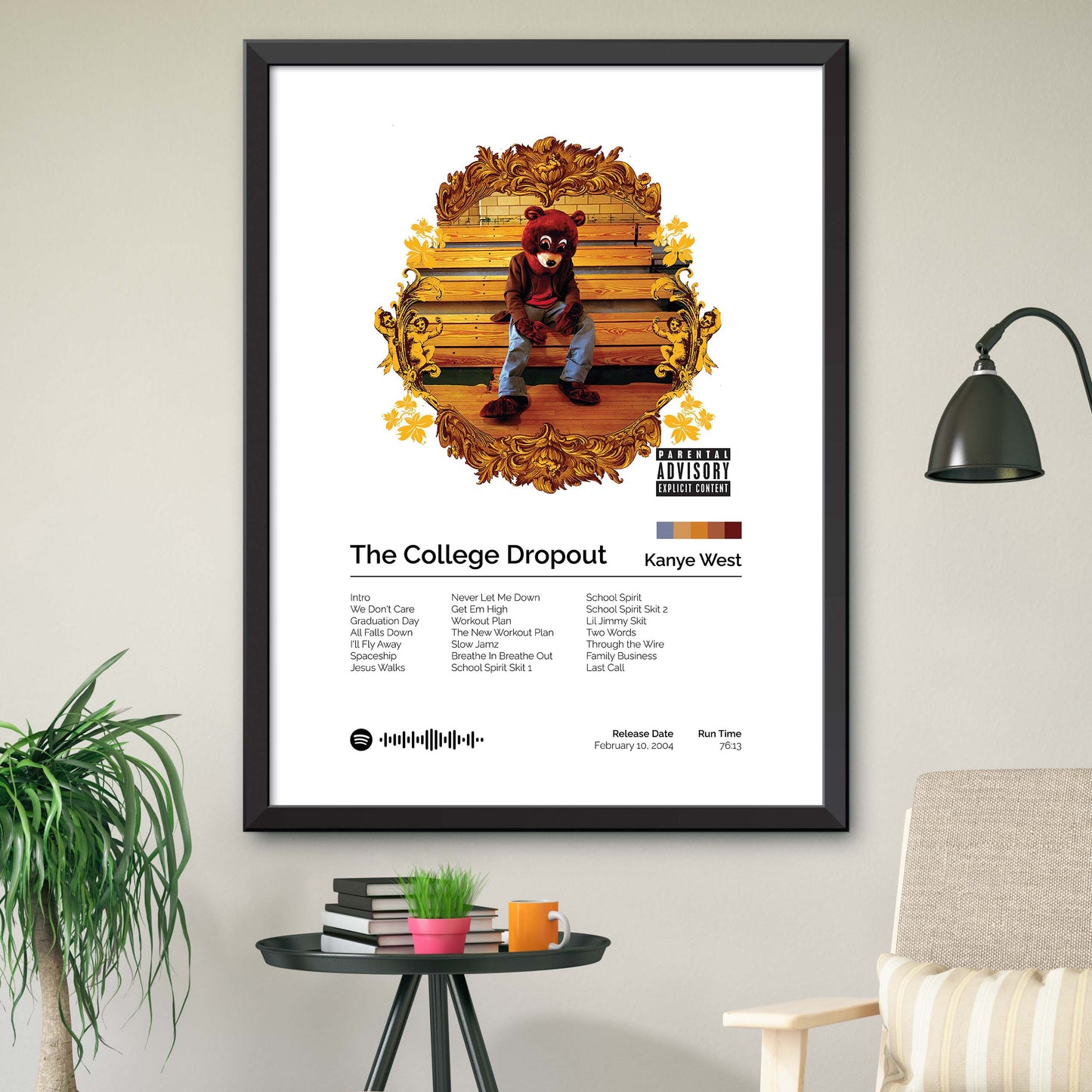 Kanye West - The College Dropout Album Cover Print