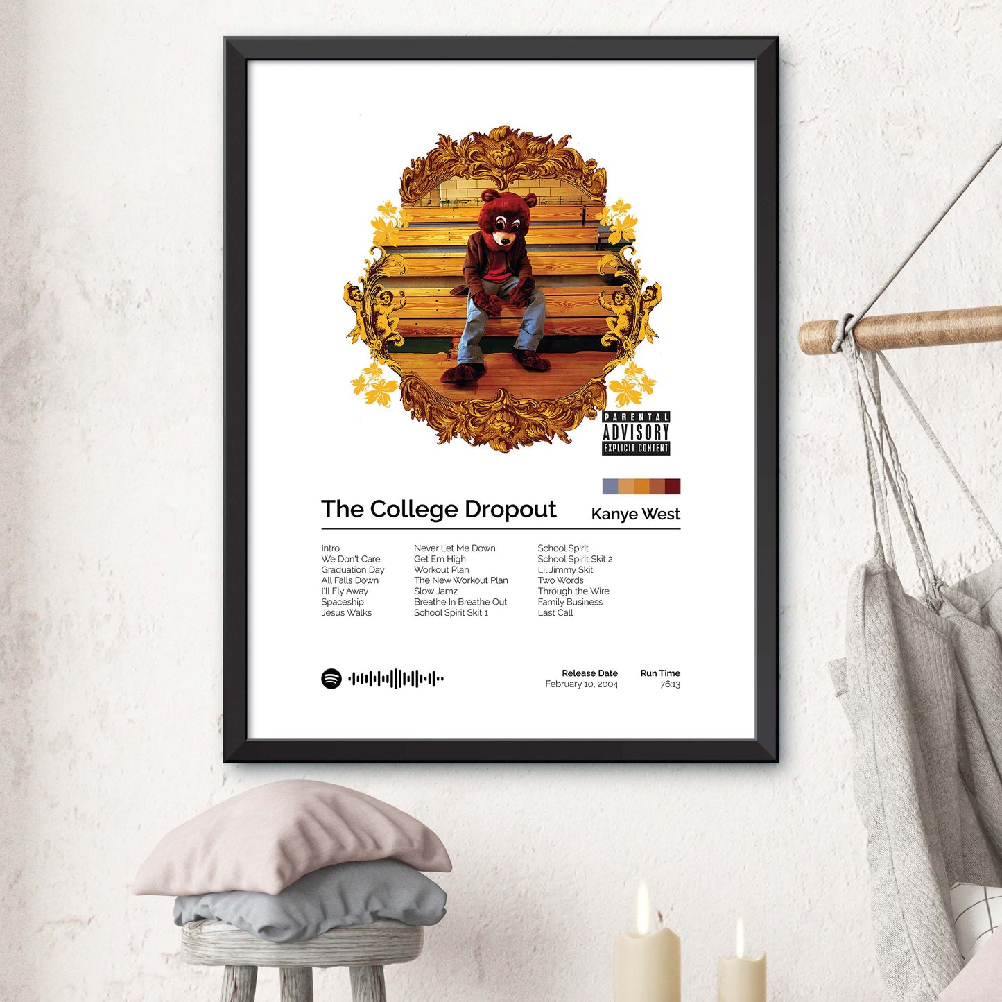 Kanye West - The College Dropout Album Cover Print