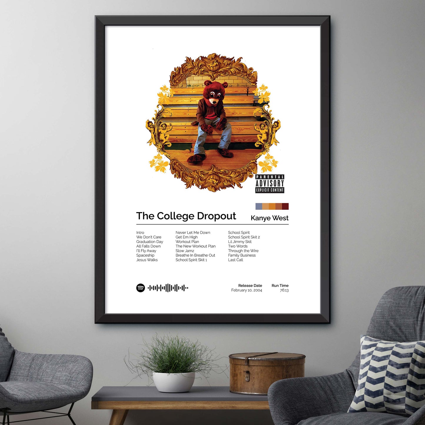 Kanye West - The College Dropout Album Cover Print