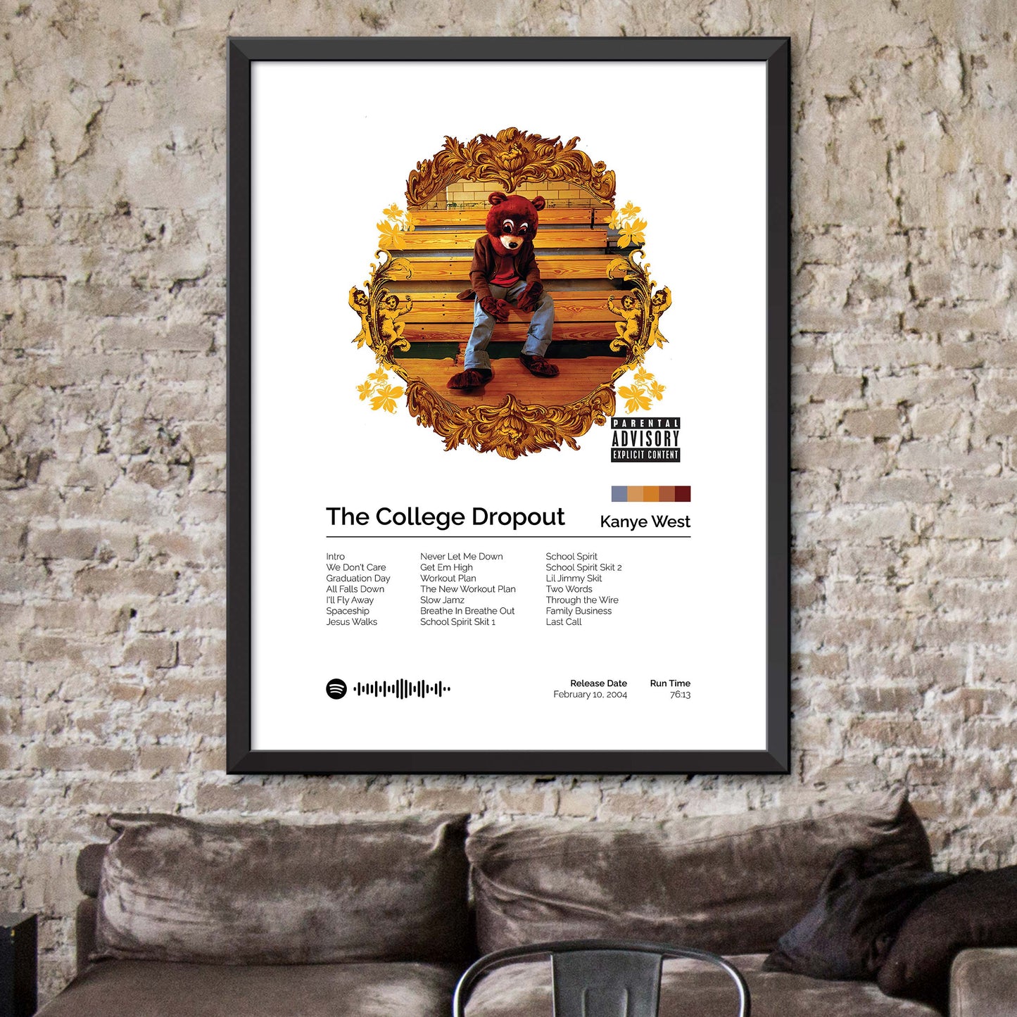 Kanye West - The College Dropout Album Cover Print