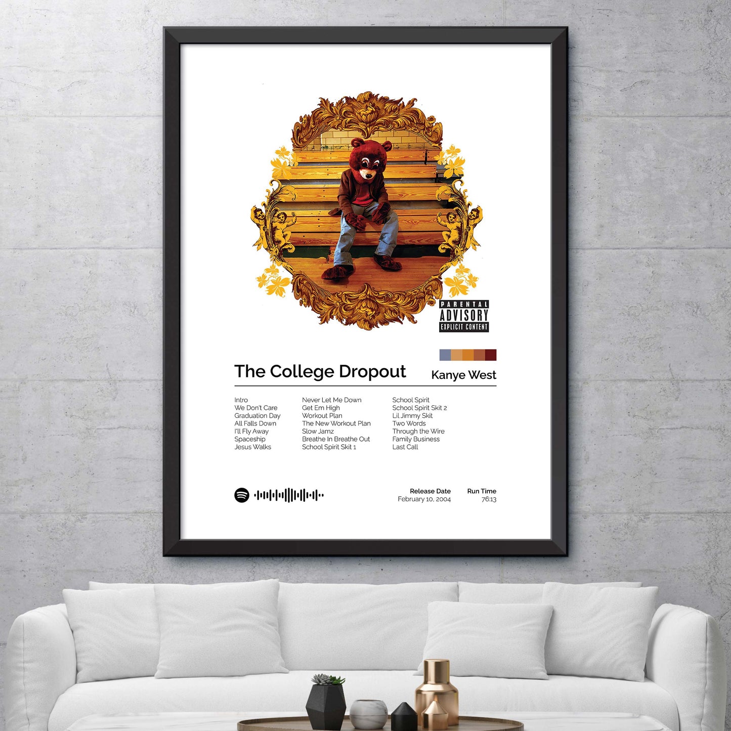 Kanye West - The College Dropout Album Cover Print