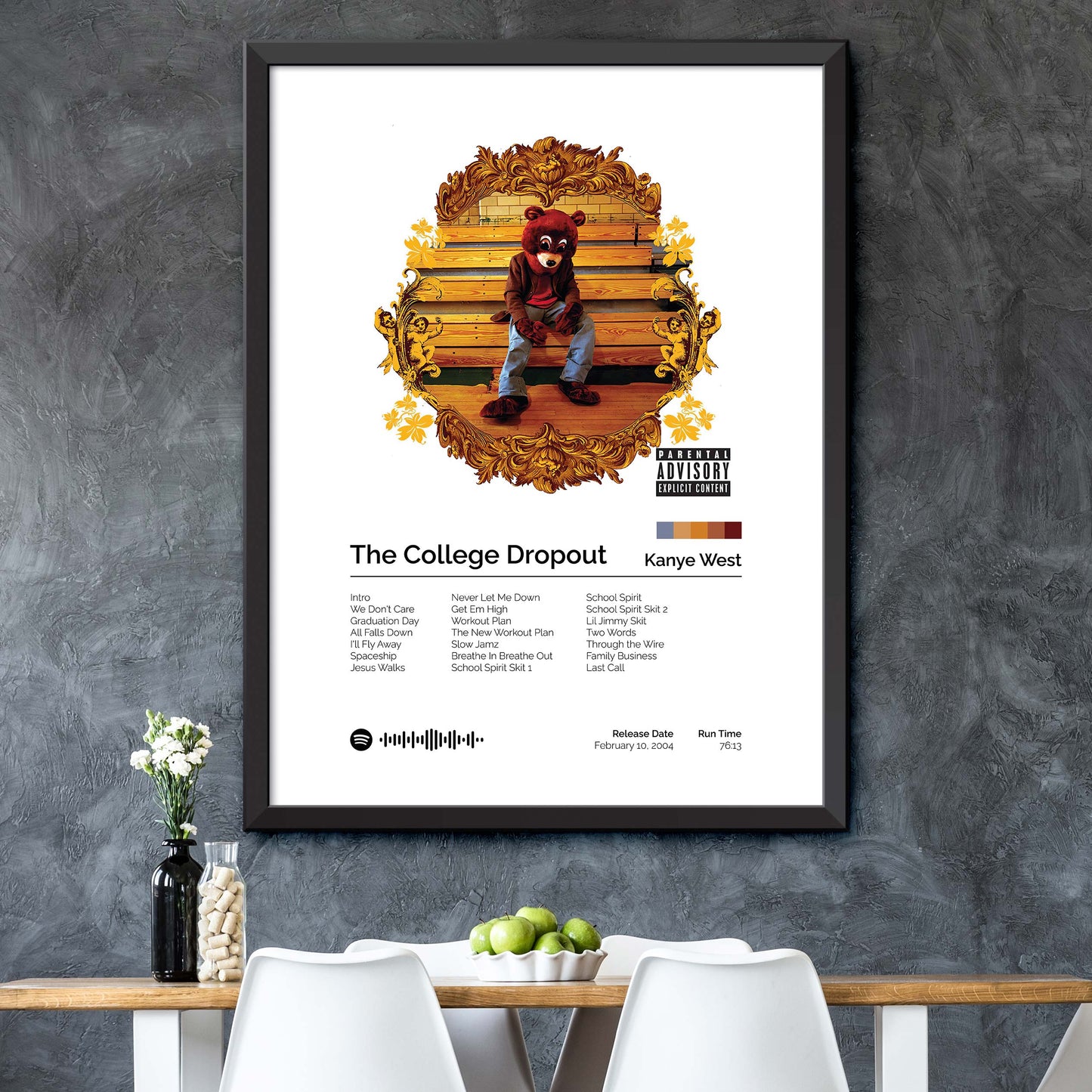 Kanye West - The College Dropout Album Cover Print