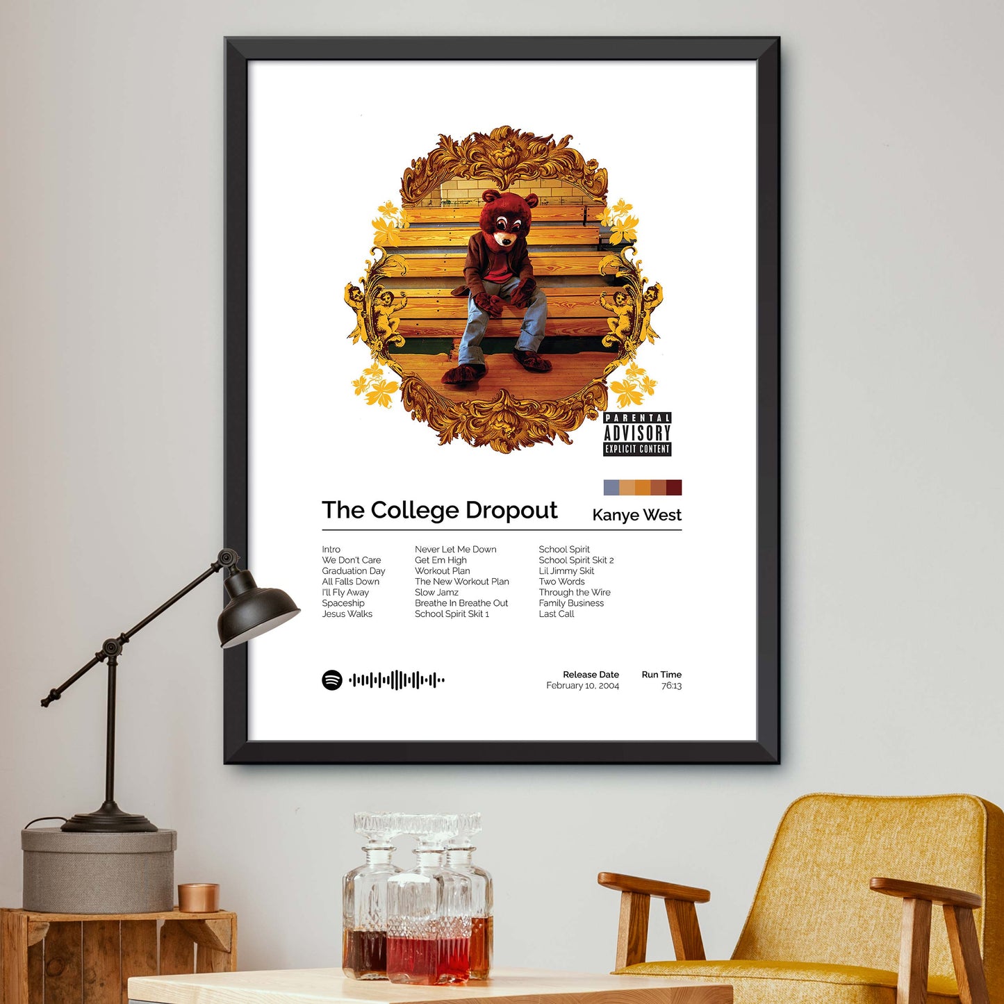 Kanye West - The College Dropout Album Cover Print