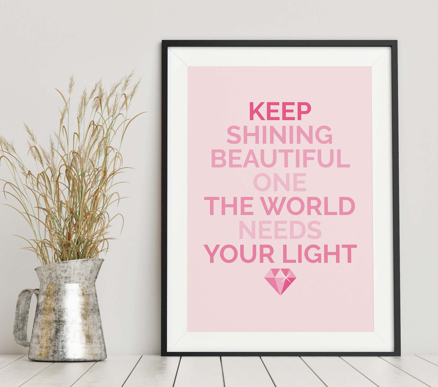 Pink Keep Shining Print