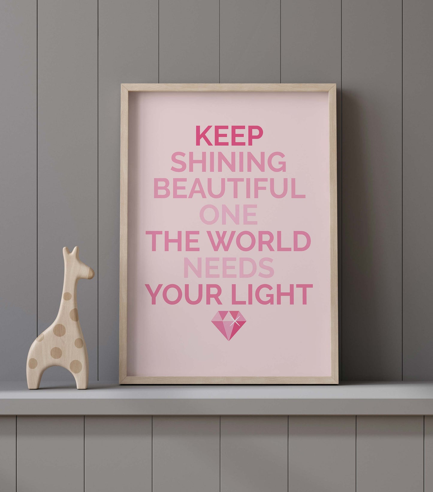 Pink Keep Shining Print