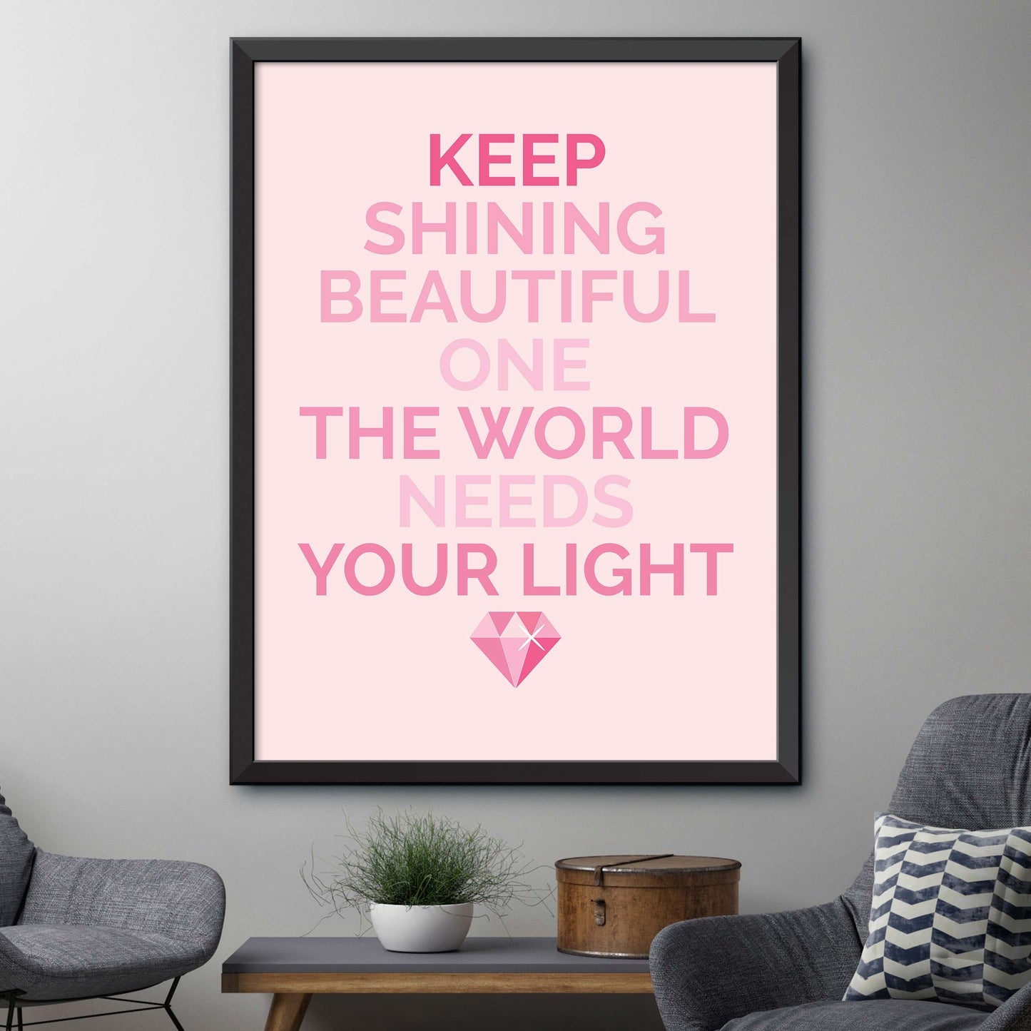 Pink Keep Shining Print