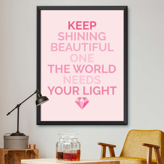 Pink Keep Shining Print