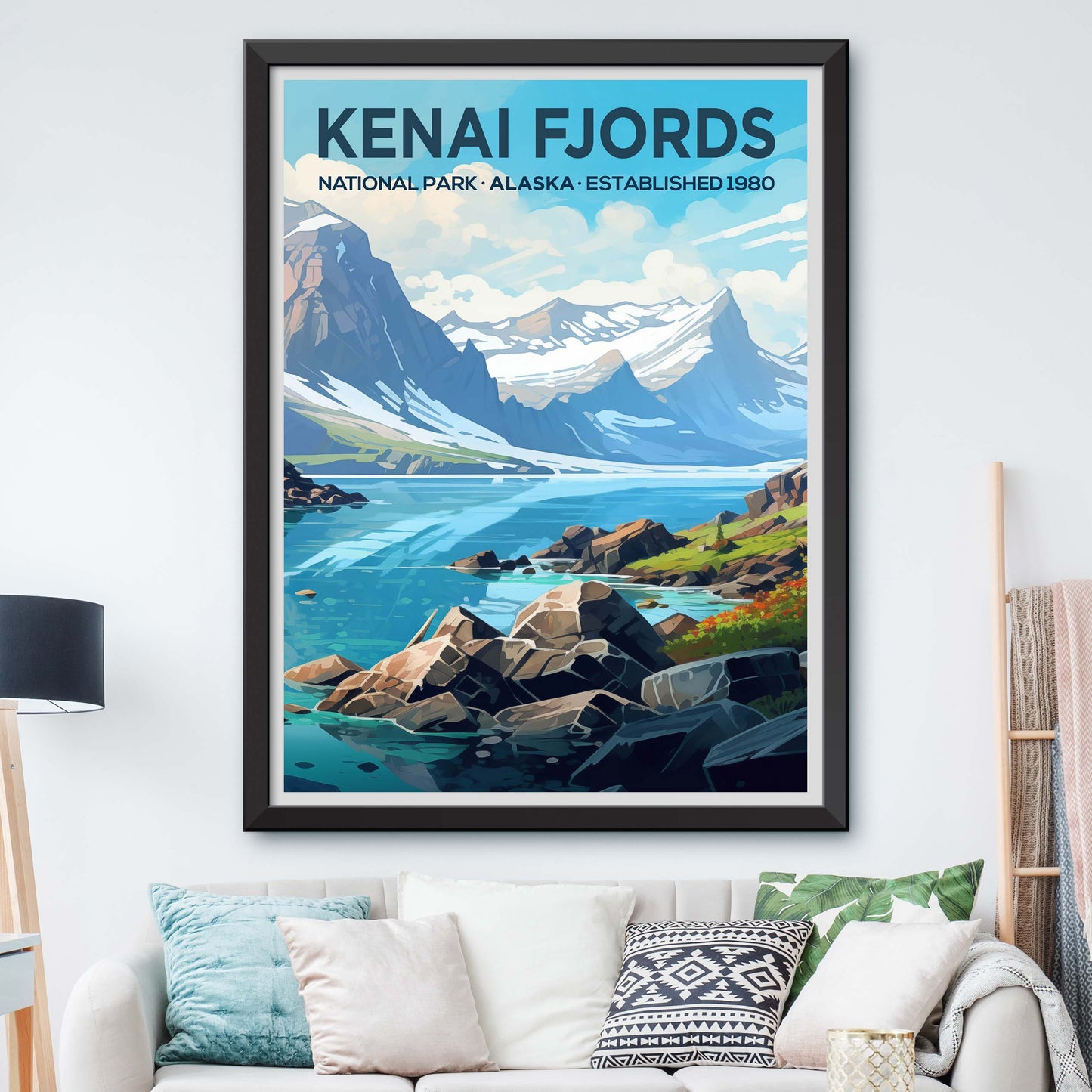 Kenai Fjords National Park Travel Print Wall Art Kenai Fjords Wall