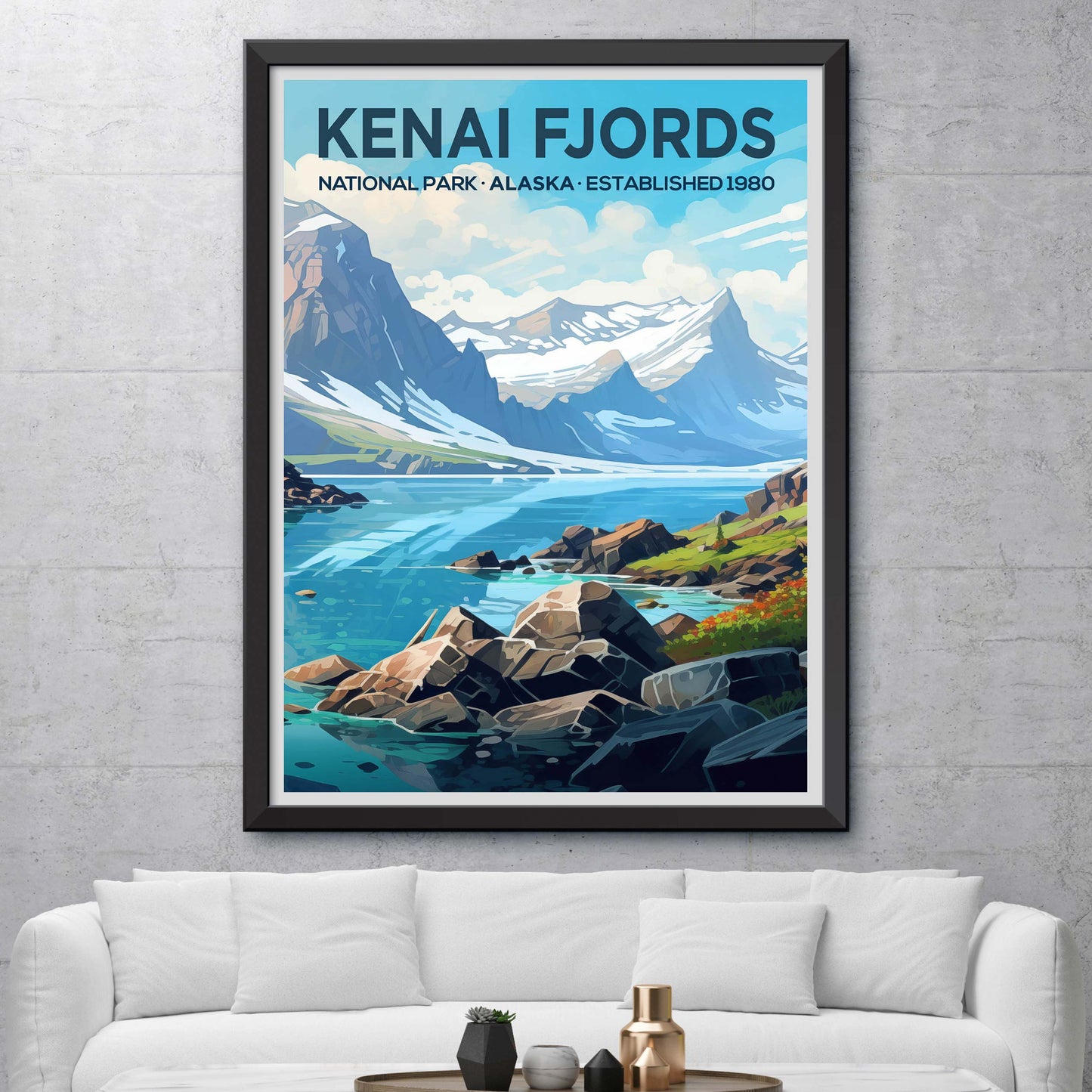 Kenai Fjords National Park Travel Print Wall Art Kenai Fjords Wall