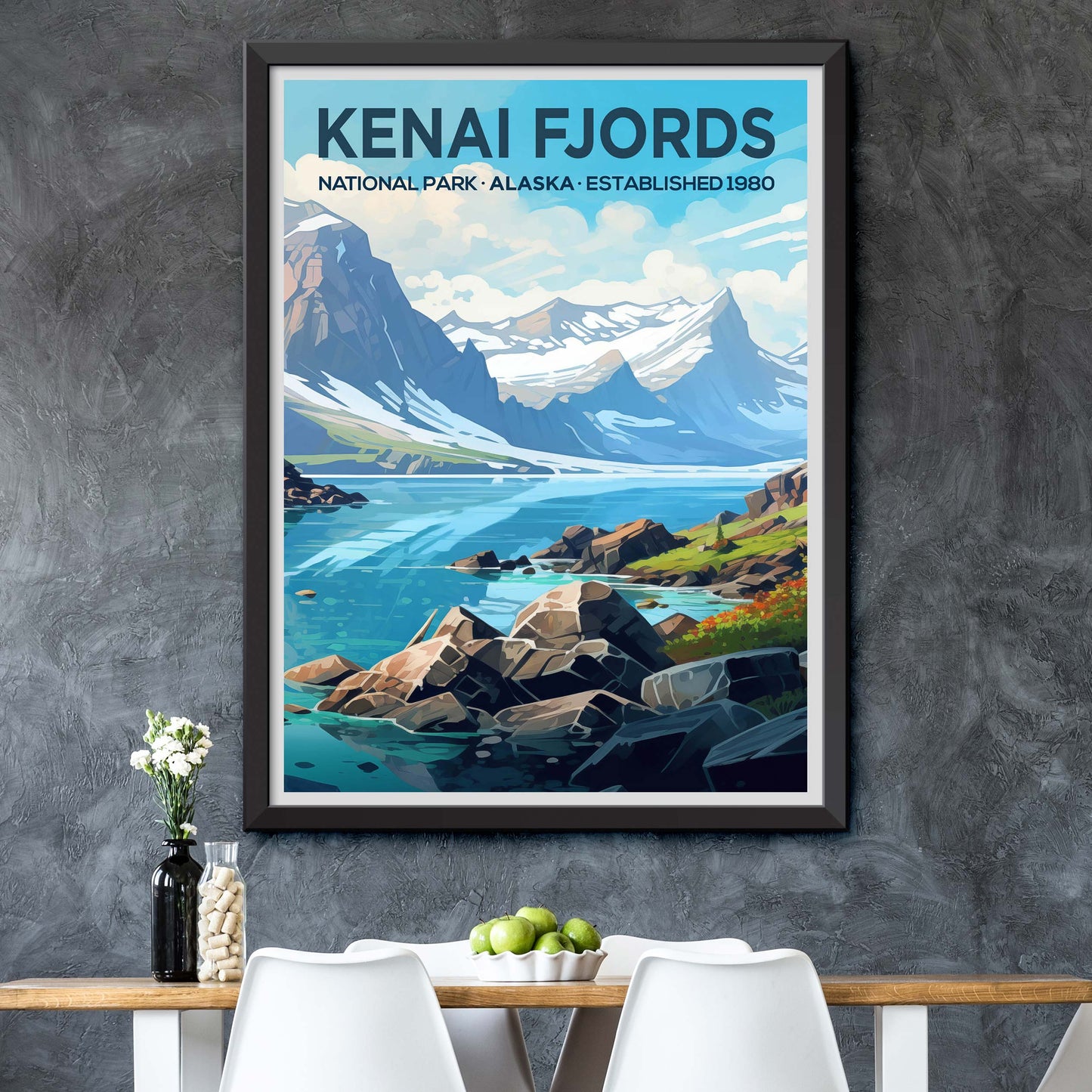 Kenai Fjords National Park Travel Print Wall Art Kenai Fjords Wall