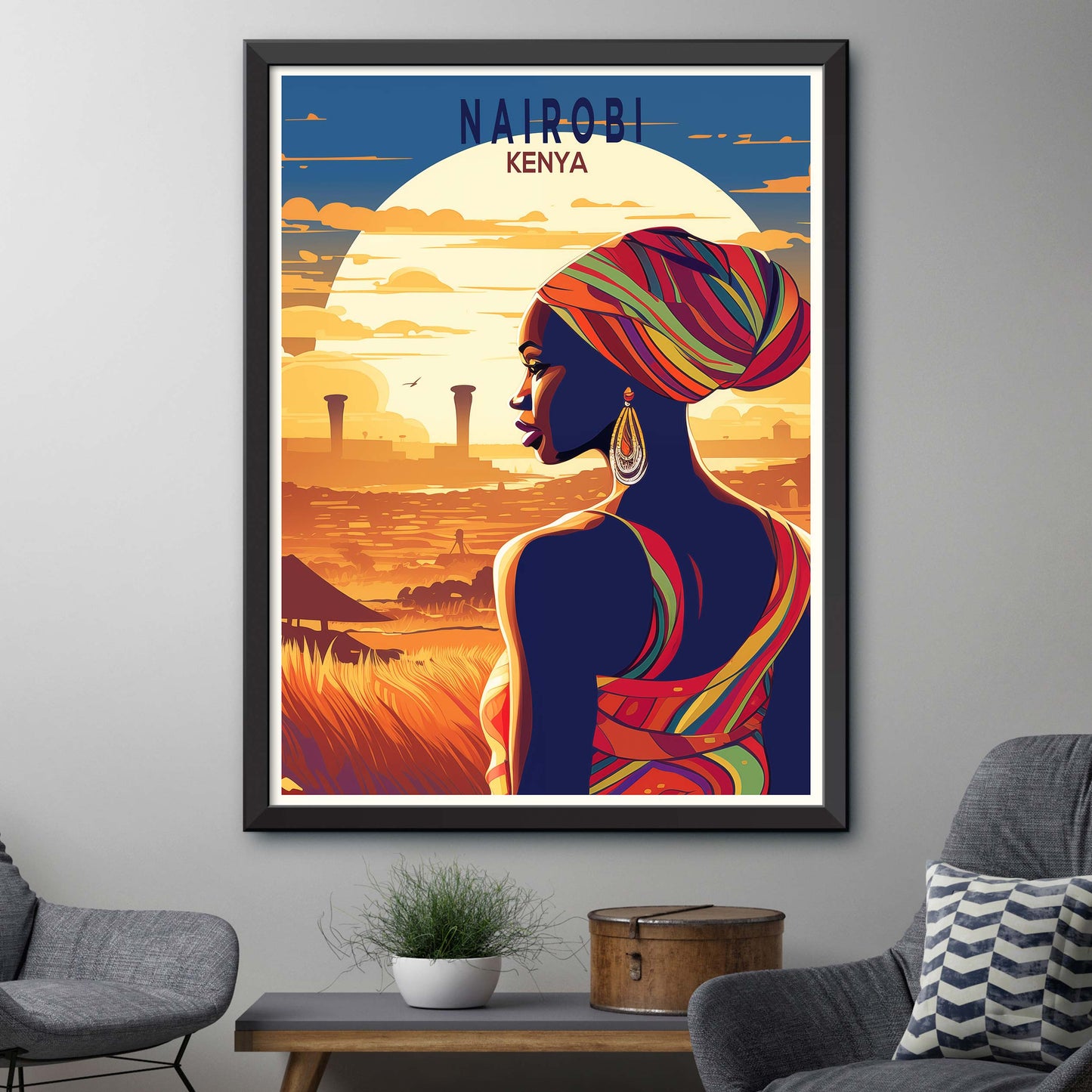 Nairobi Travel Poster Nairobi Print Kenya Art Print