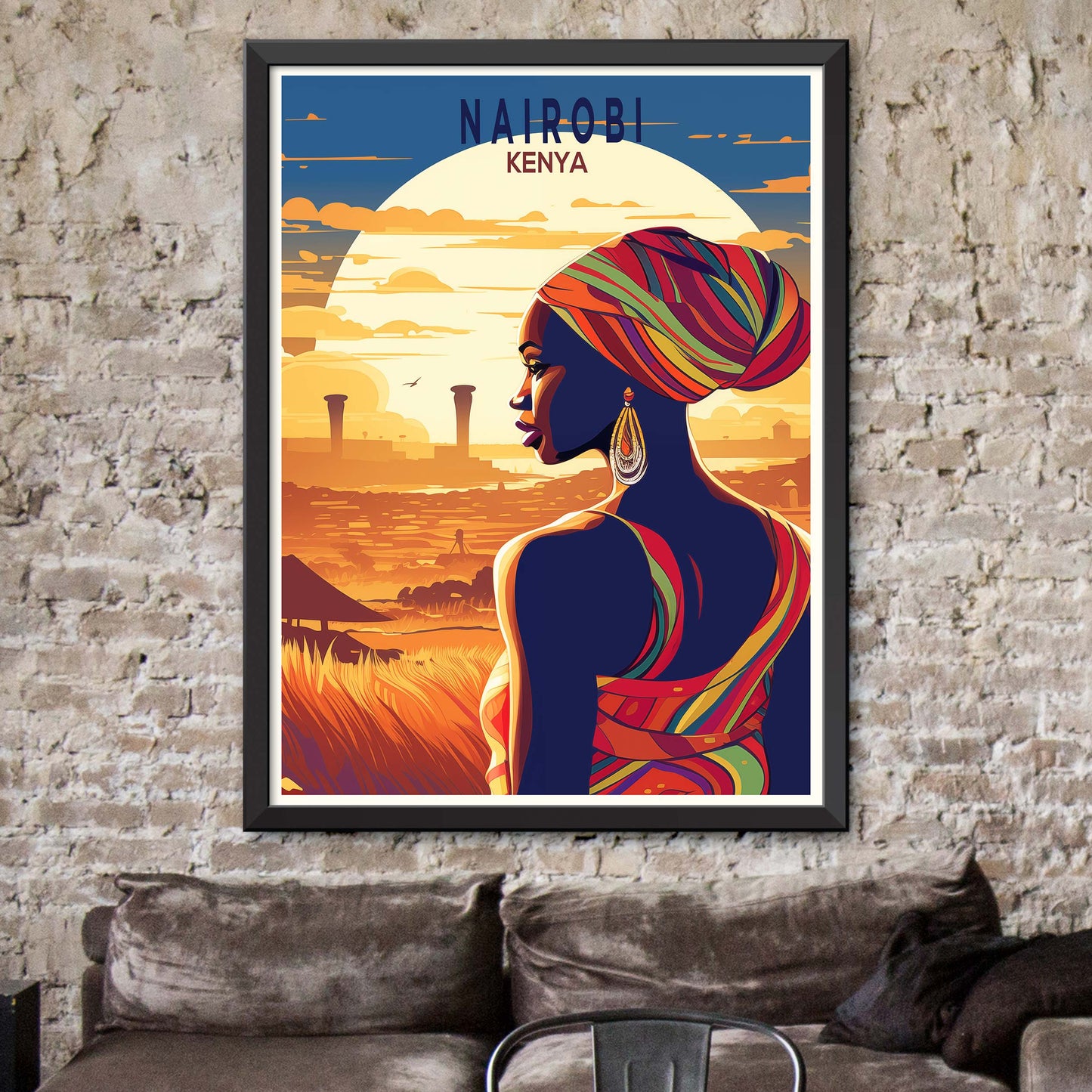 Nairobi Travel Poster Nairobi Print Kenya Art Print