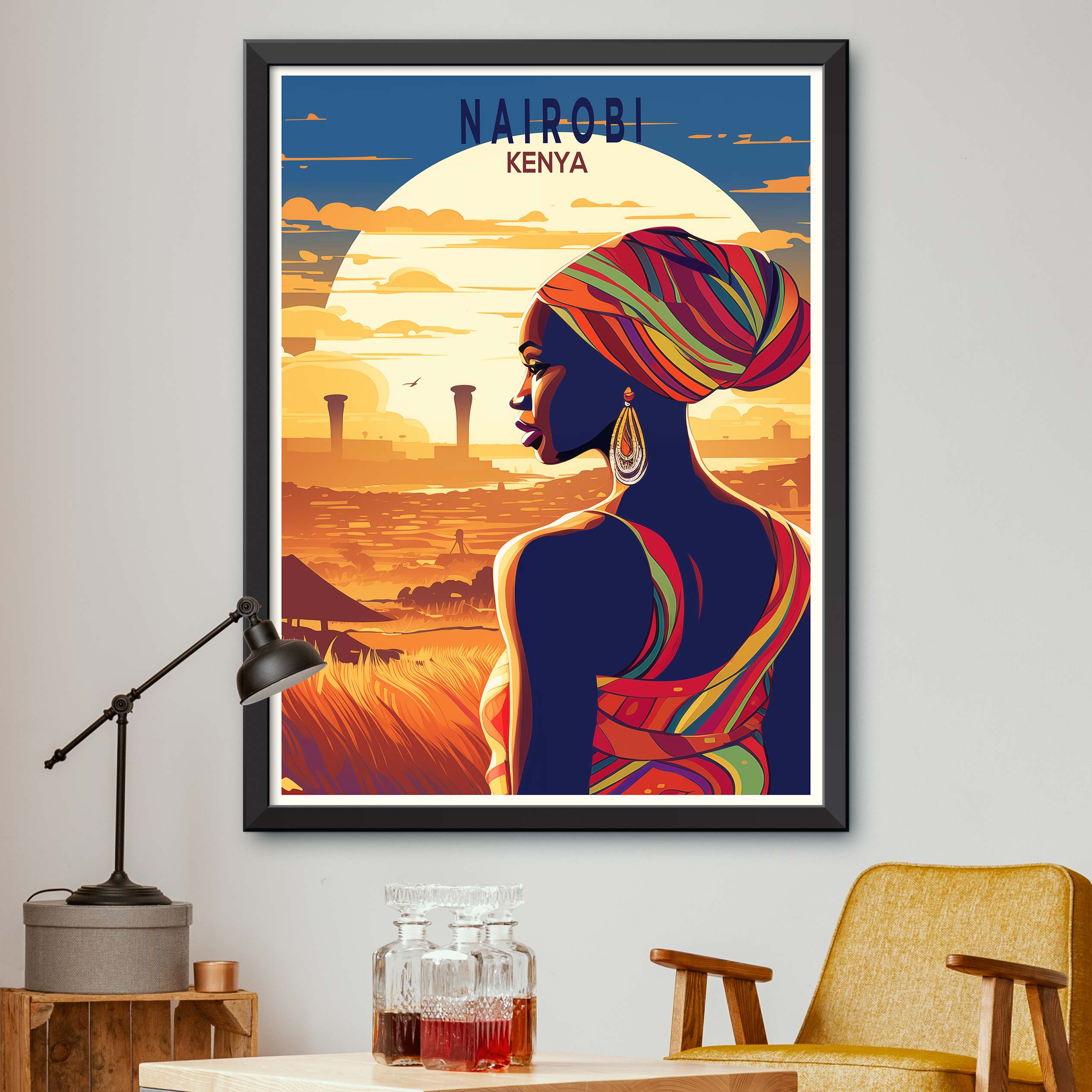 Nairobi Travel Poster Nairobi Print Kenya Art Print – Dormfuly