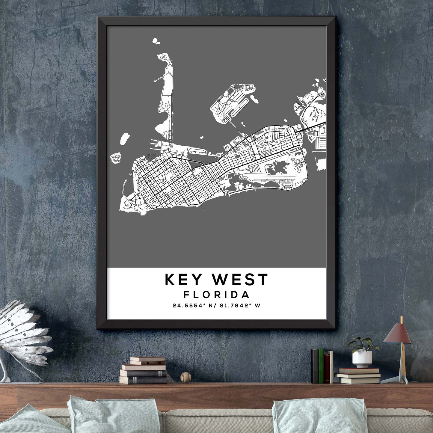 Key-West,Florida Map Print