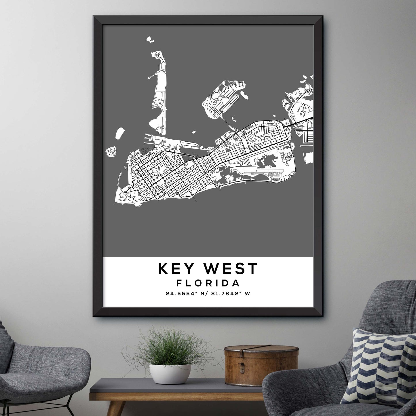 Key-West,Florida Map Print