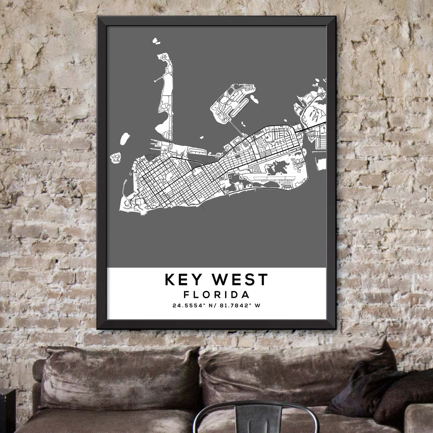 Key-West,Florida Map Print