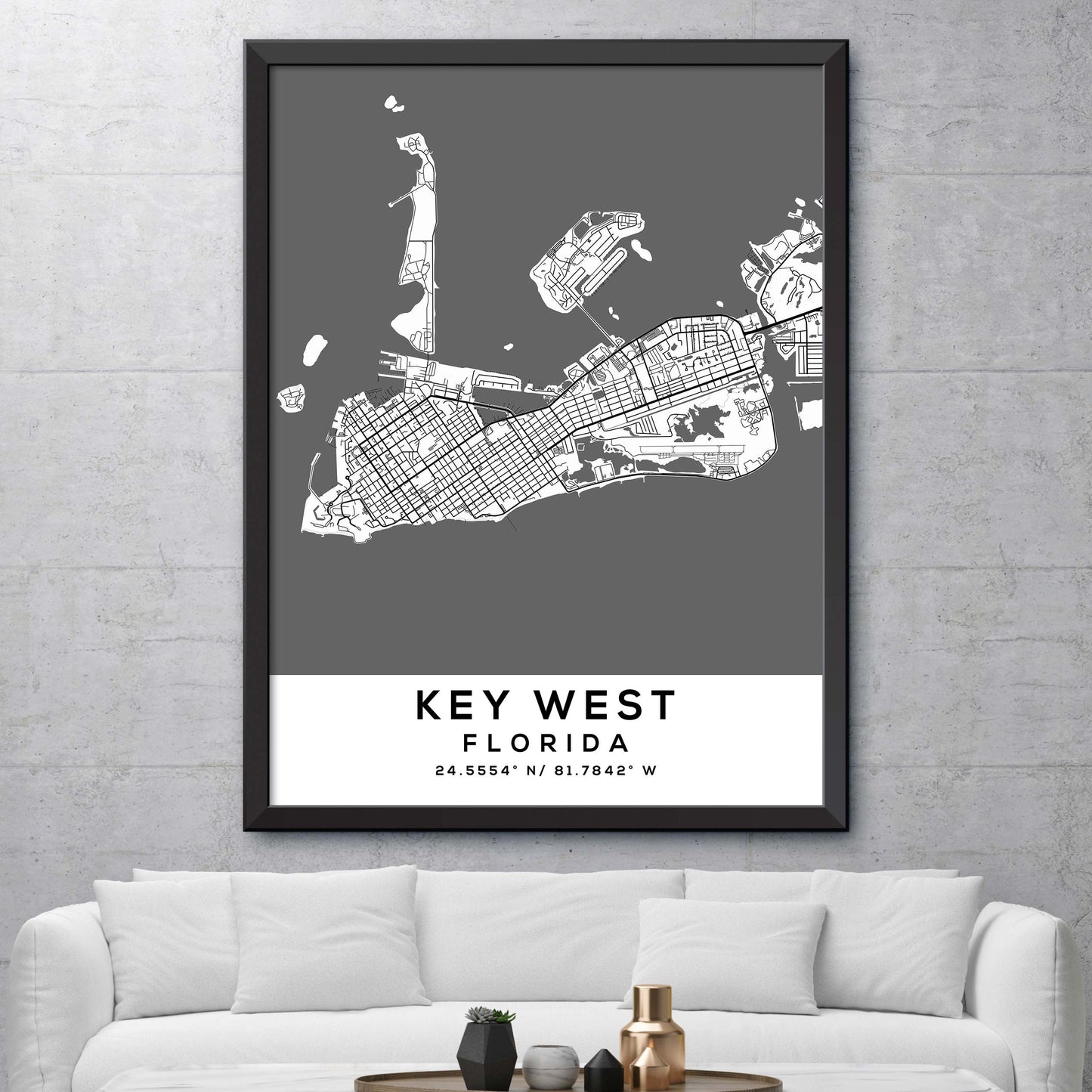 Key-West,Florida Map Print