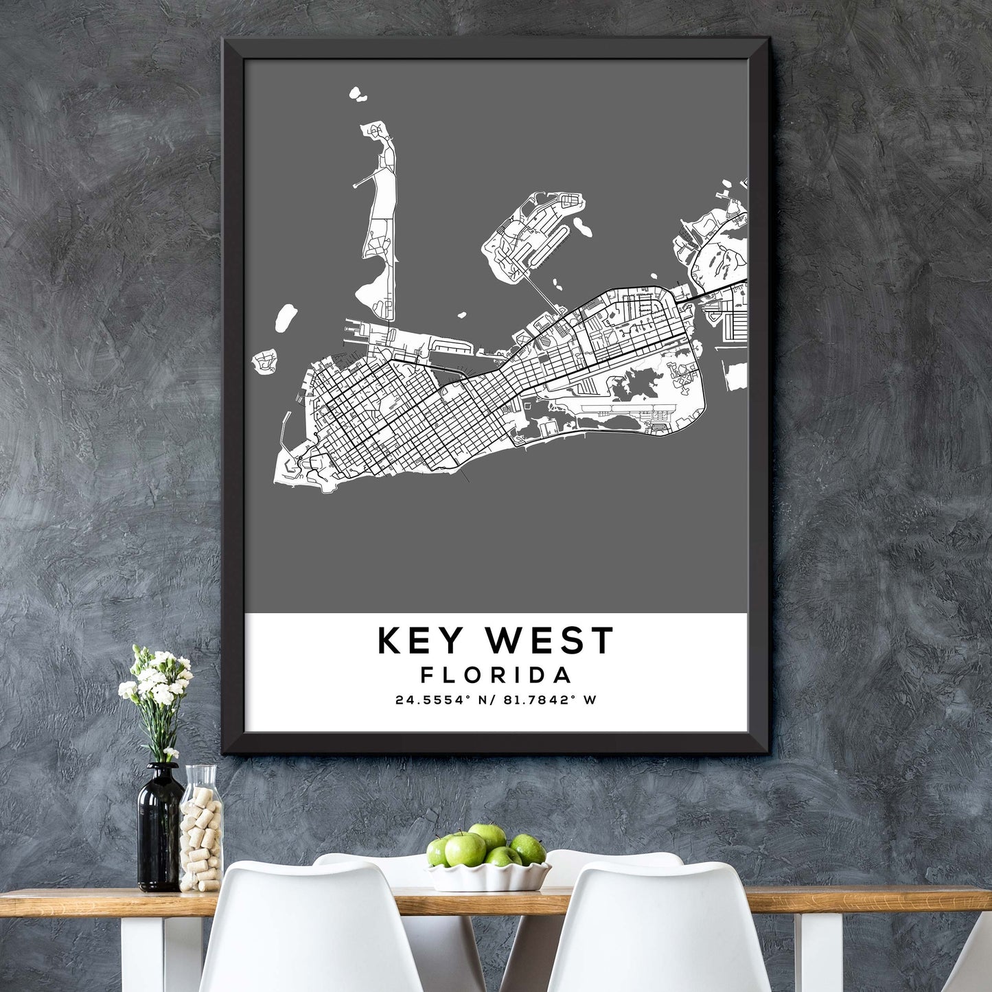 Key-West,Florida Map Print