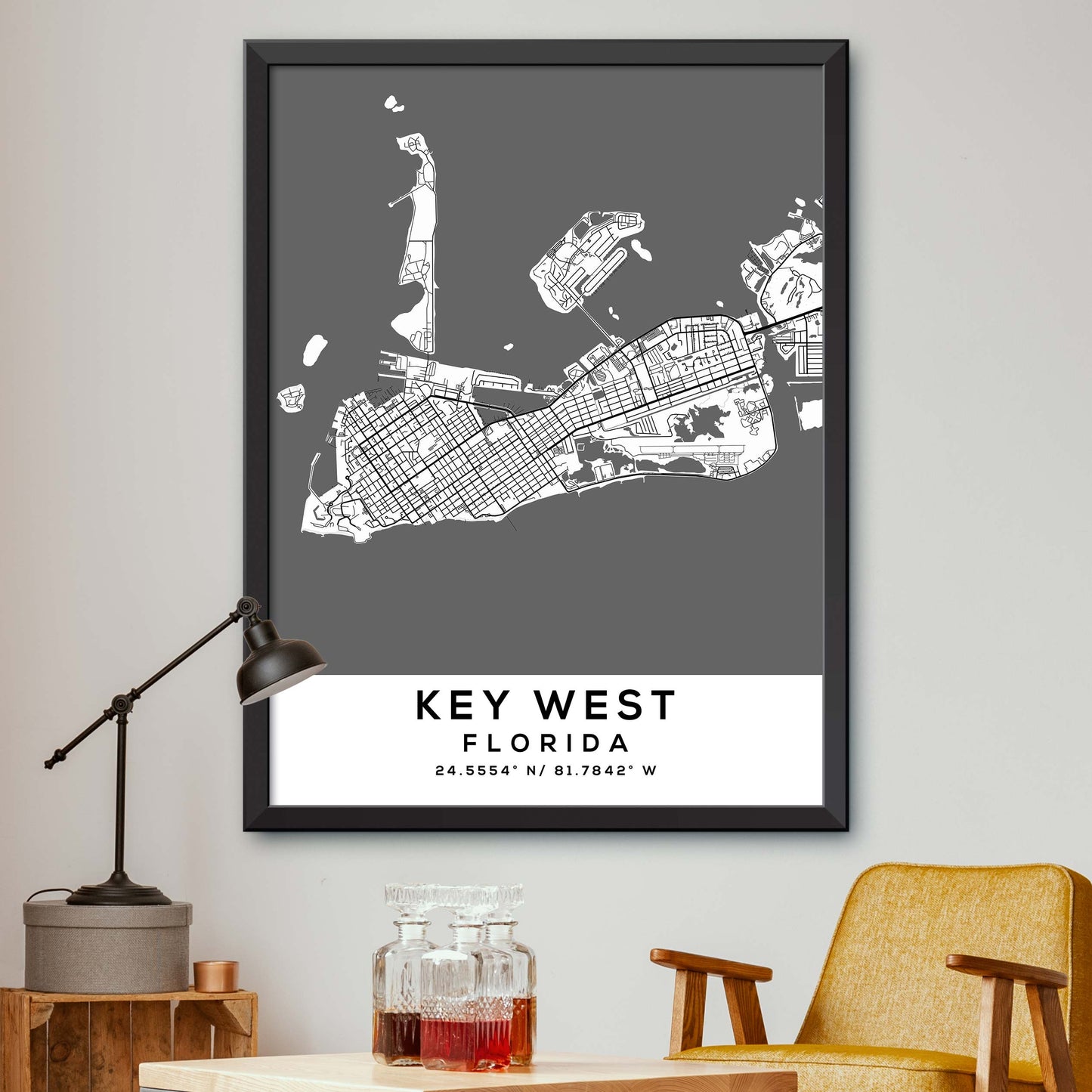 Key-West,Florida Map Print