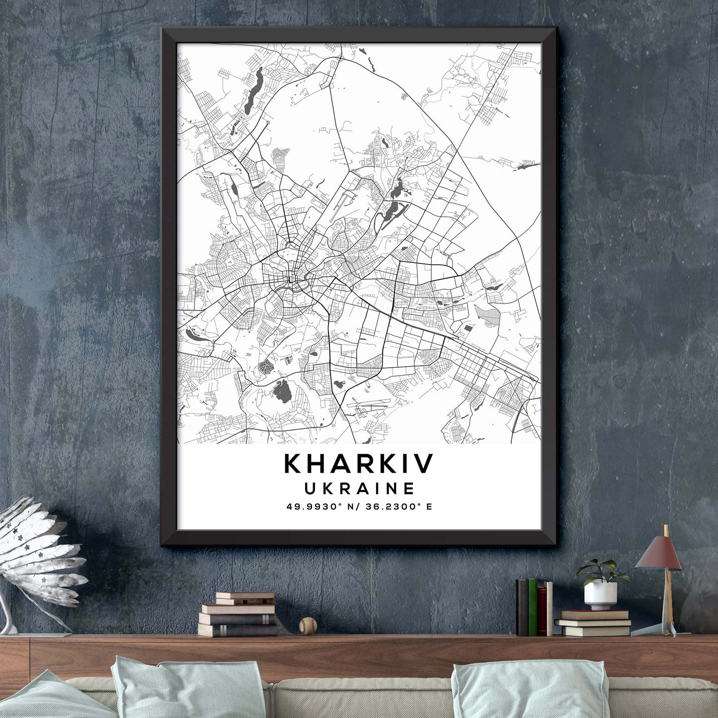 Kharkiv,Ukraine Map Print