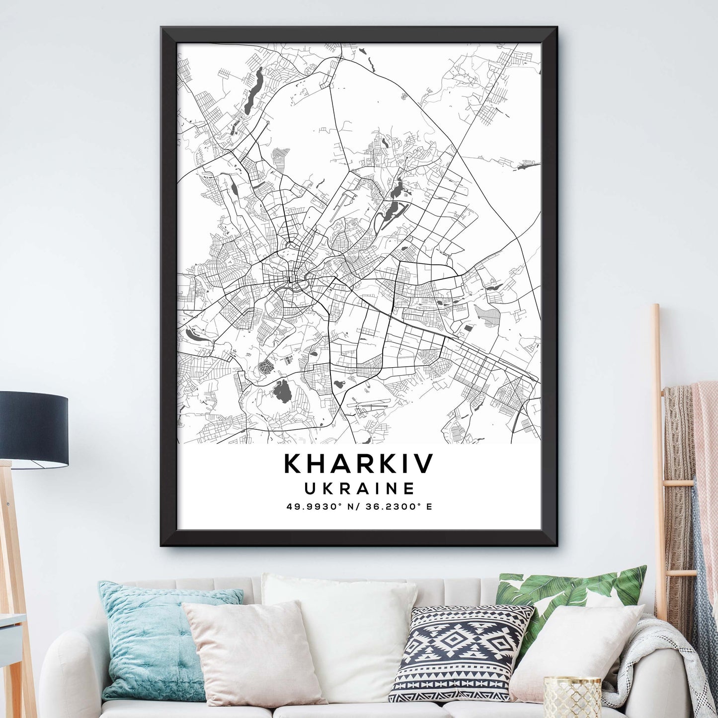 Kharkiv,Ukraine Map Print