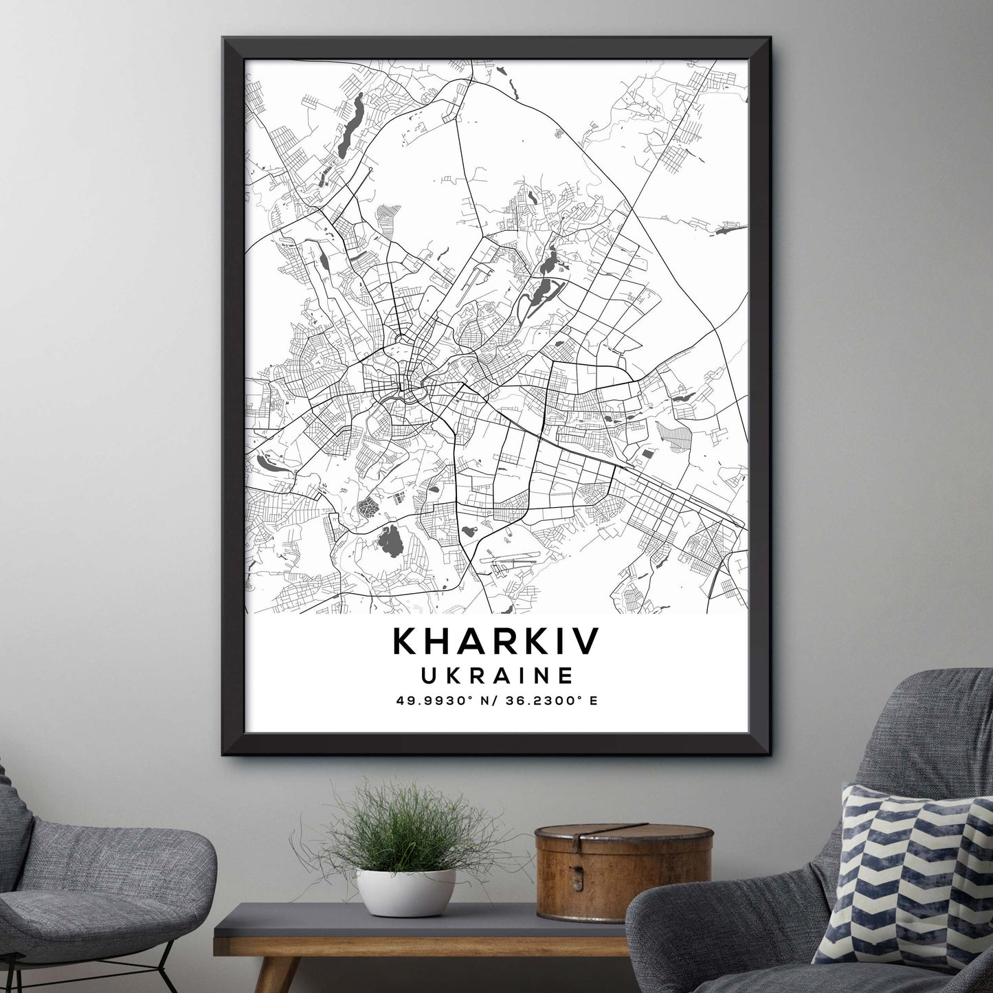 Kharkiv,Ukraine Map Print