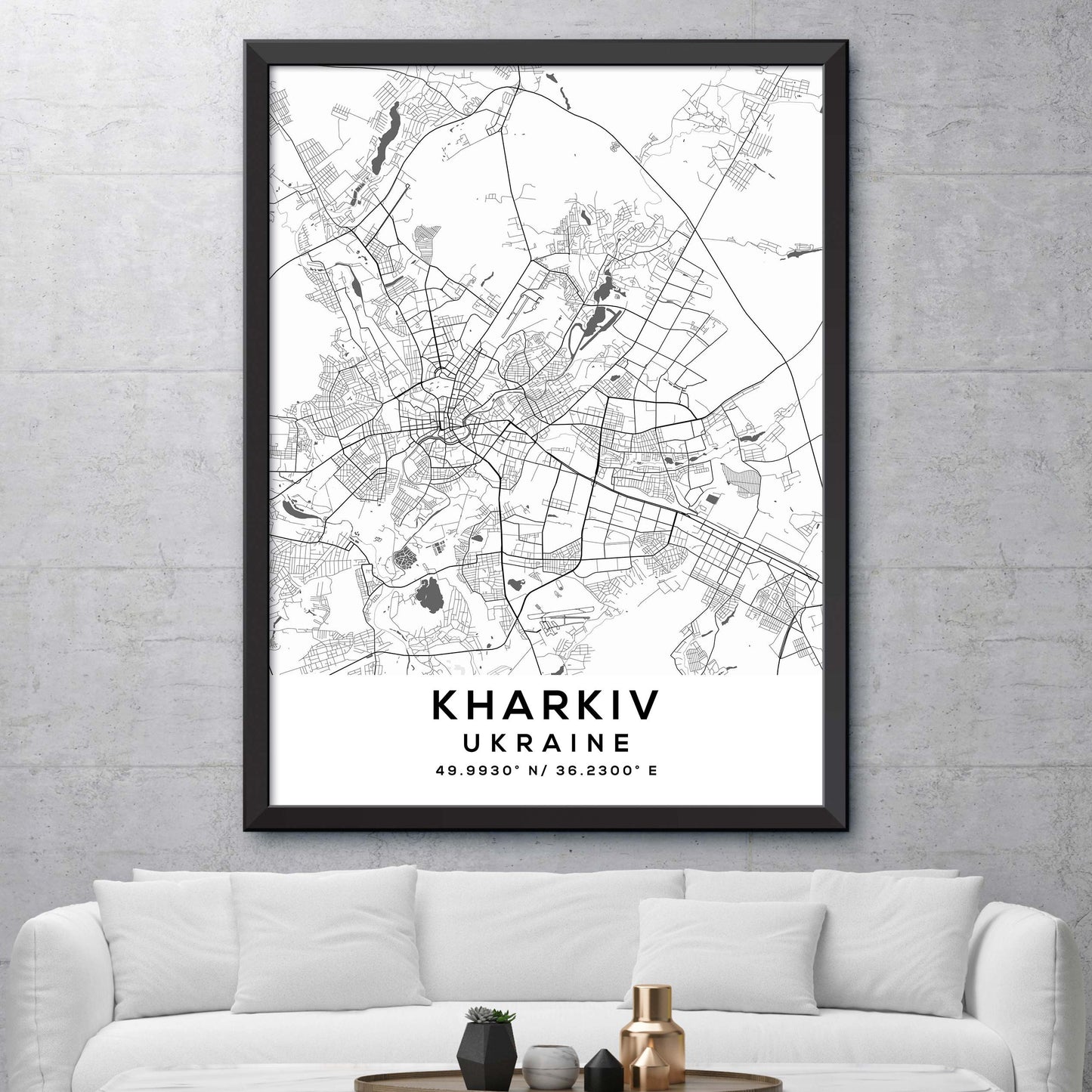 Kharkiv,Ukraine Map Print