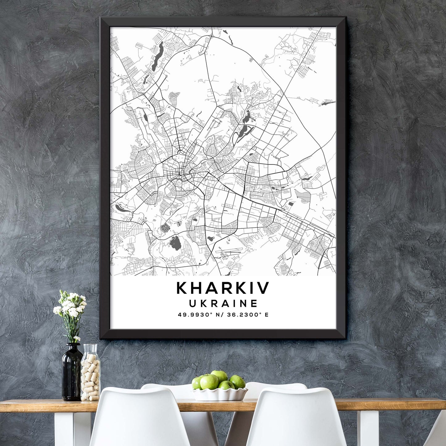 Kharkiv,Ukraine Map Print