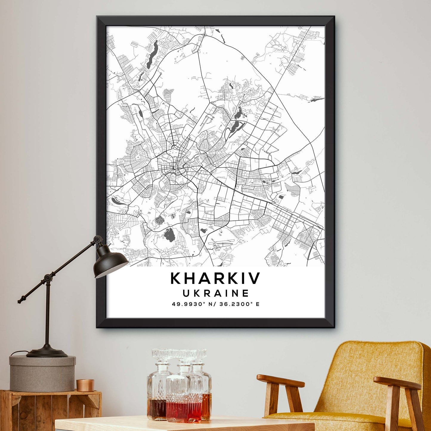 Kharkiv,Ukraine Map Print