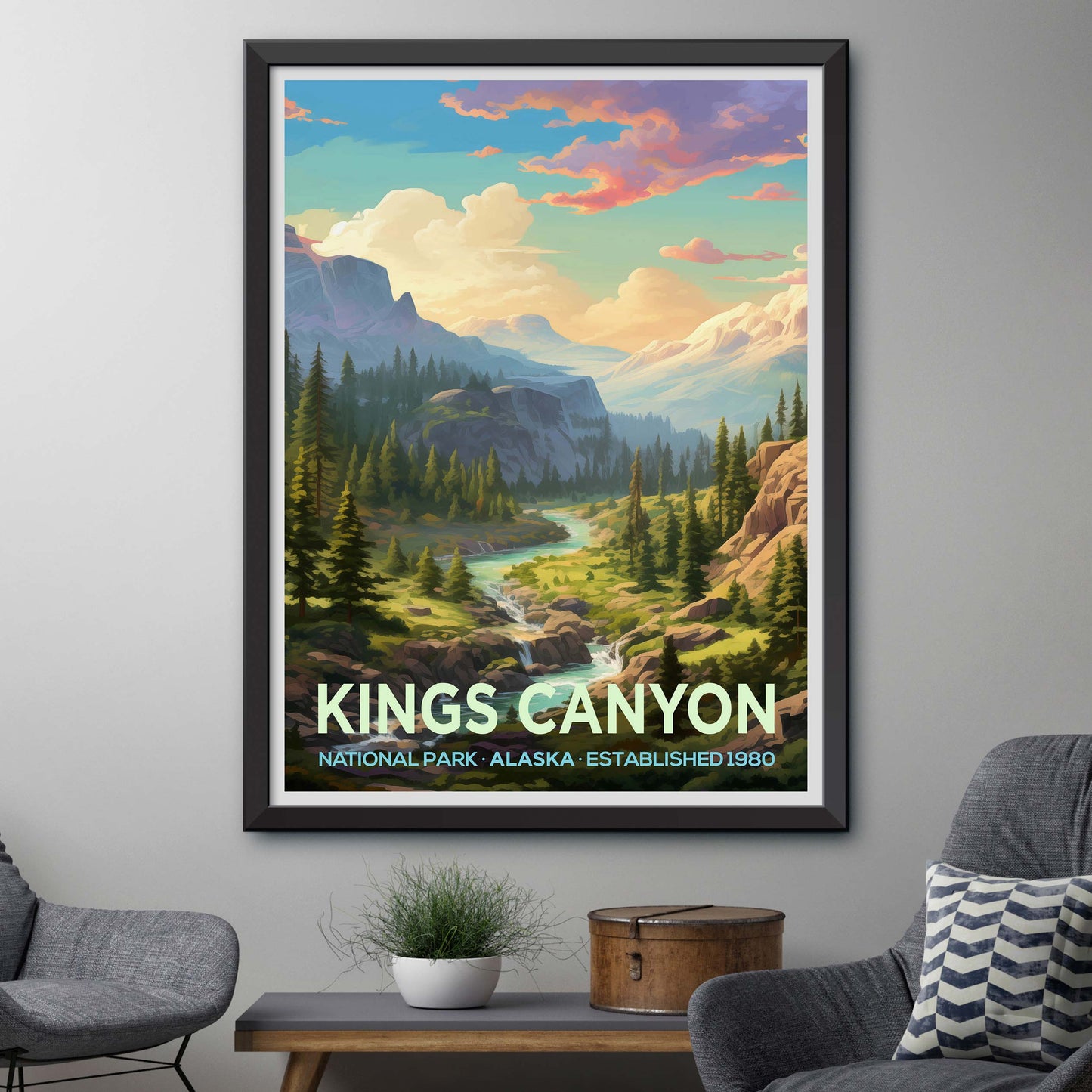 Kings Canyon National Park Travel Print Wall Art Kings Canyon National Park Wall