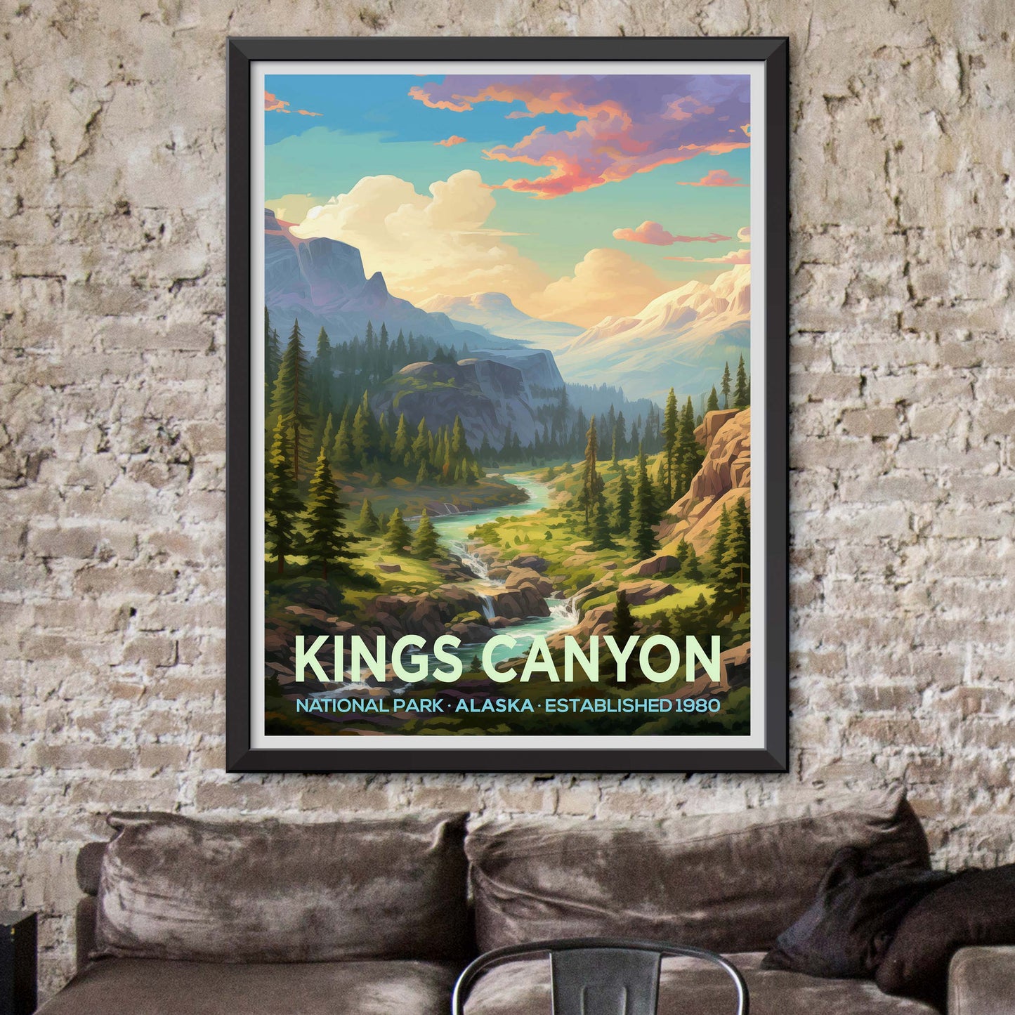 Kings Canyon National Park Travel Print Wall Art Kings Canyon National Park Wall