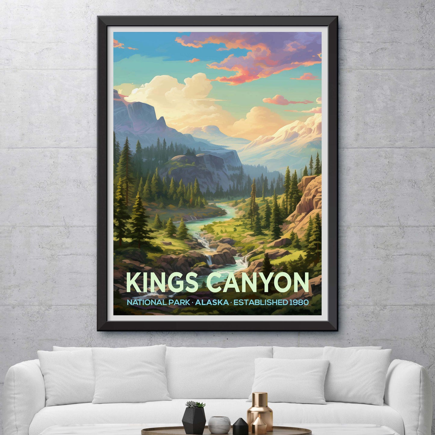 Kings Canyon National Park Travel Print Wall Art Kings Canyon National Park Wall