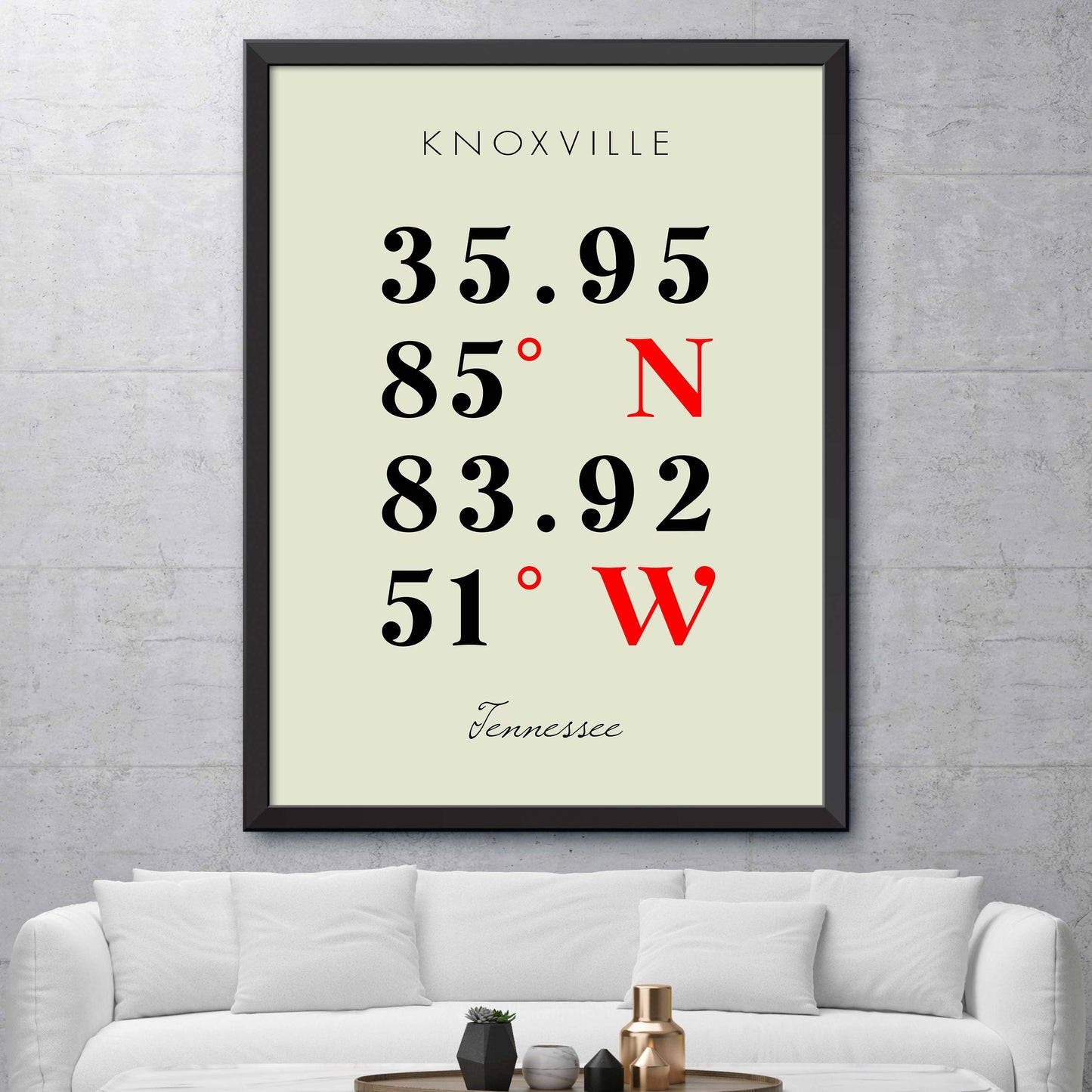 Knoxville Coordinate Map