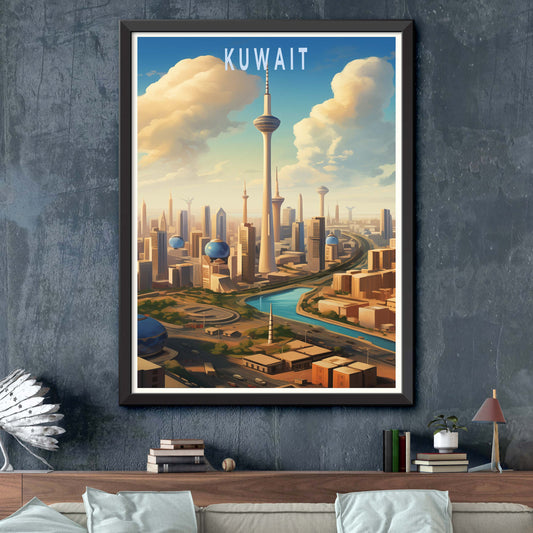 Kuwait City Poster - Kuwait Wall Art - Kuwait Photography - Kuwait Towers Print