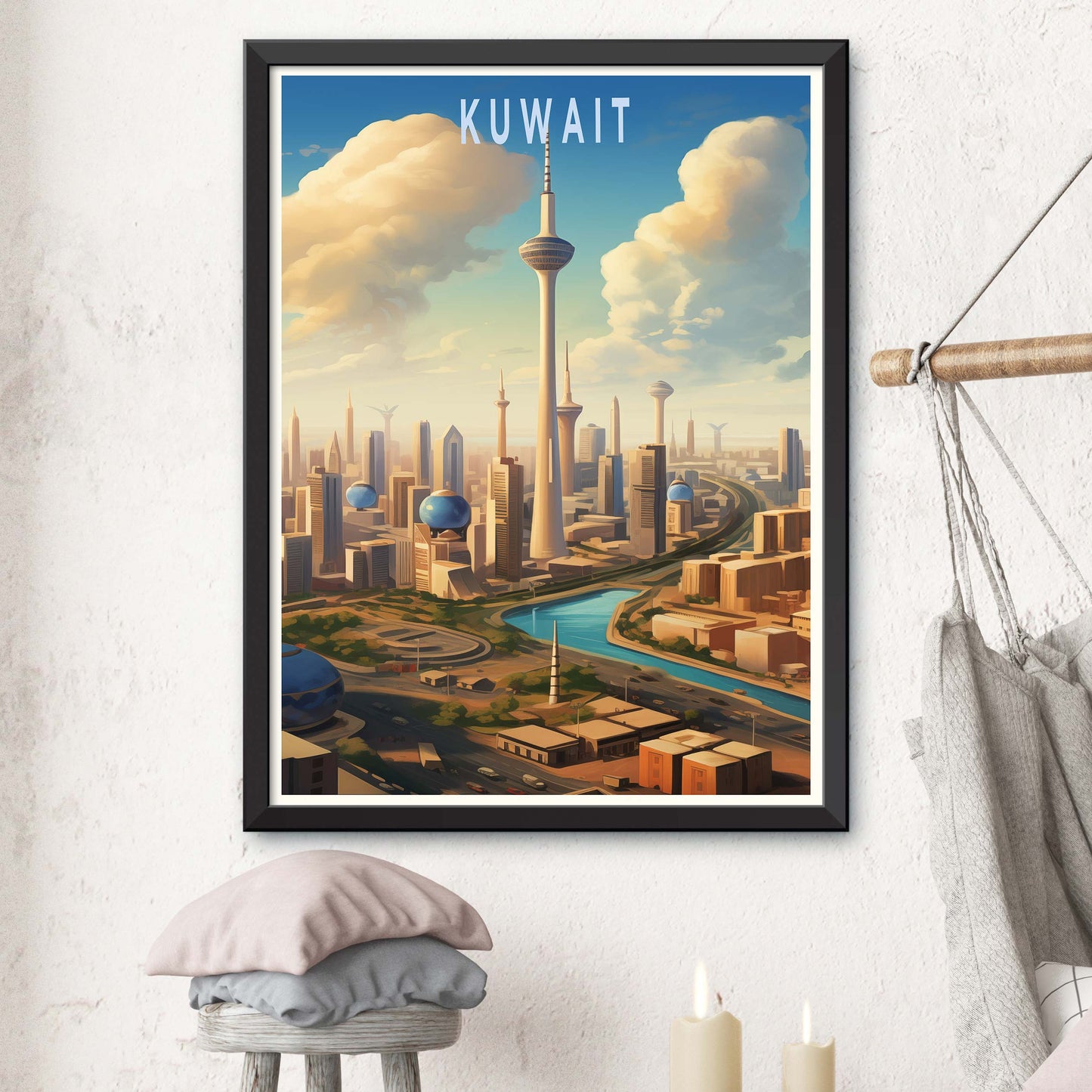 Kuwait City Poster - Kuwait Wall Art - Kuwait Photography - Kuwait Towers Print