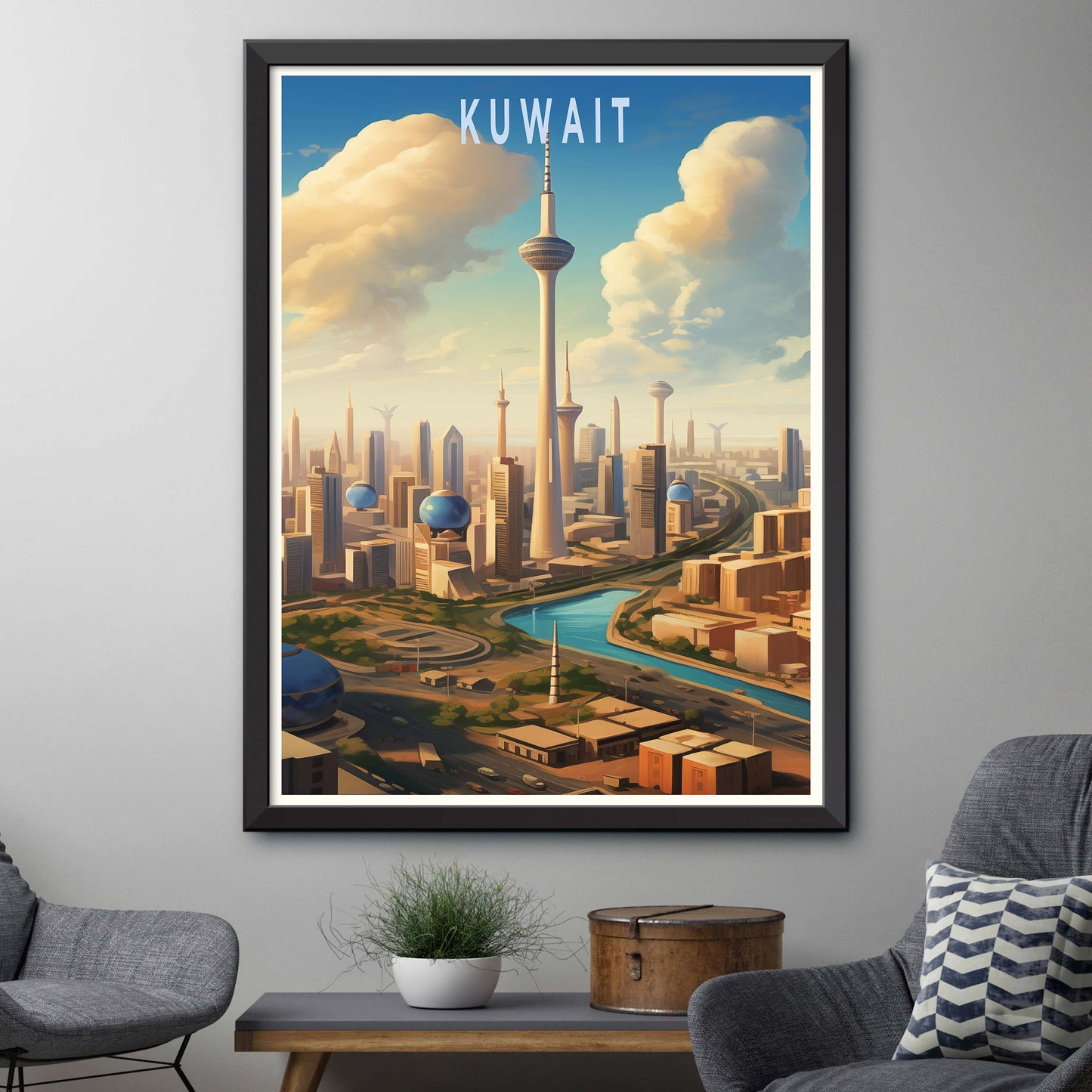 Kuwait City Poster - Kuwait Wall Art - Kuwait Photography - Kuwait Towers Print