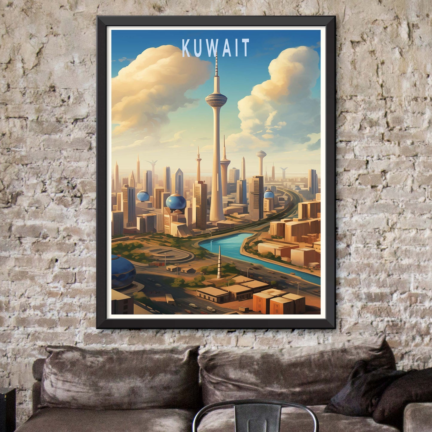 Kuwait City Poster - Kuwait Wall Art - Kuwait Photography - Kuwait Towers Print