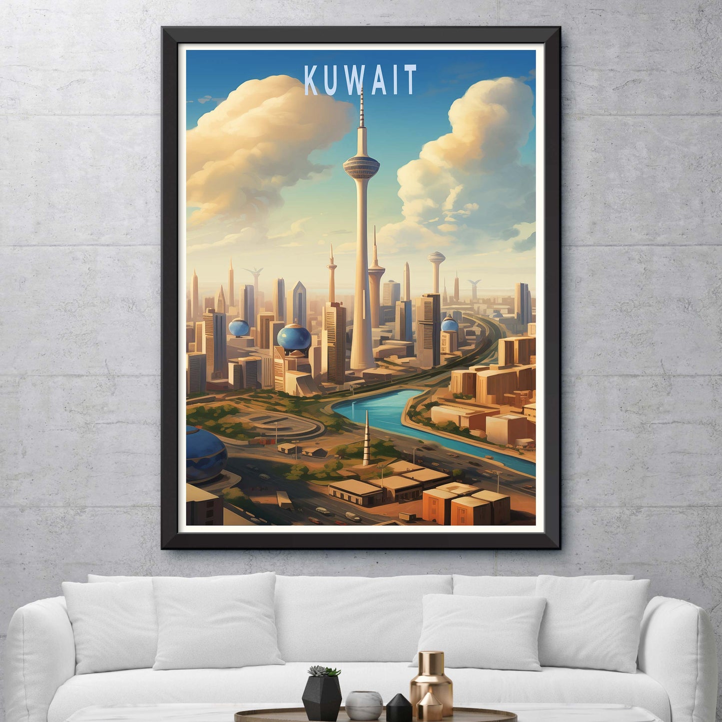 Kuwait City Poster - Kuwait Wall Art - Kuwait Photography - Kuwait Towers Print