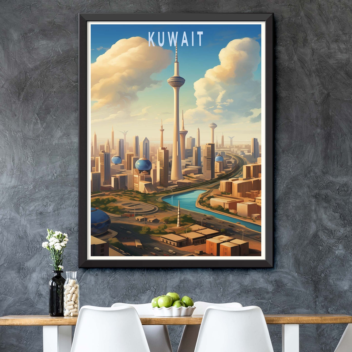 Kuwait City Poster - Kuwait Wall Art - Kuwait Photography - Kuwait Towers Print