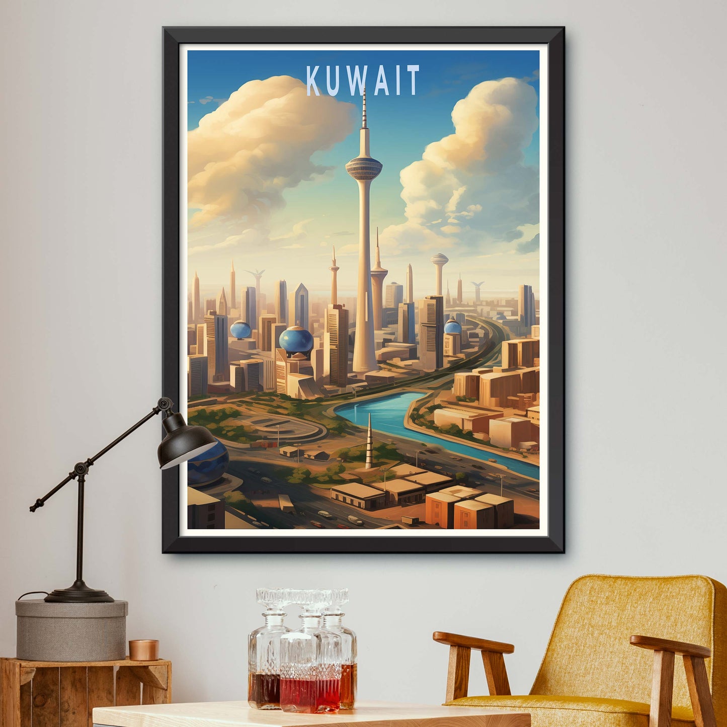 Kuwait City Poster - Kuwait Wall Art - Kuwait Photography - Kuwait Towers Print