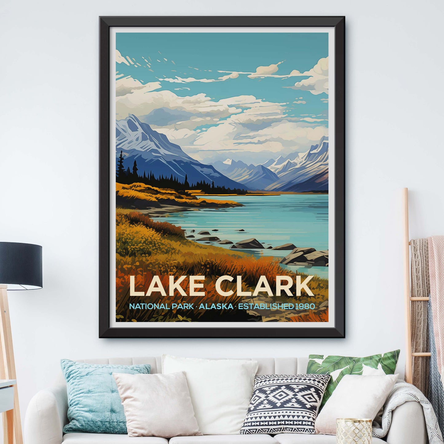 Lake Clark National Park Poster, National Park Gift, Nature Lover Gift, Printable Wall Art