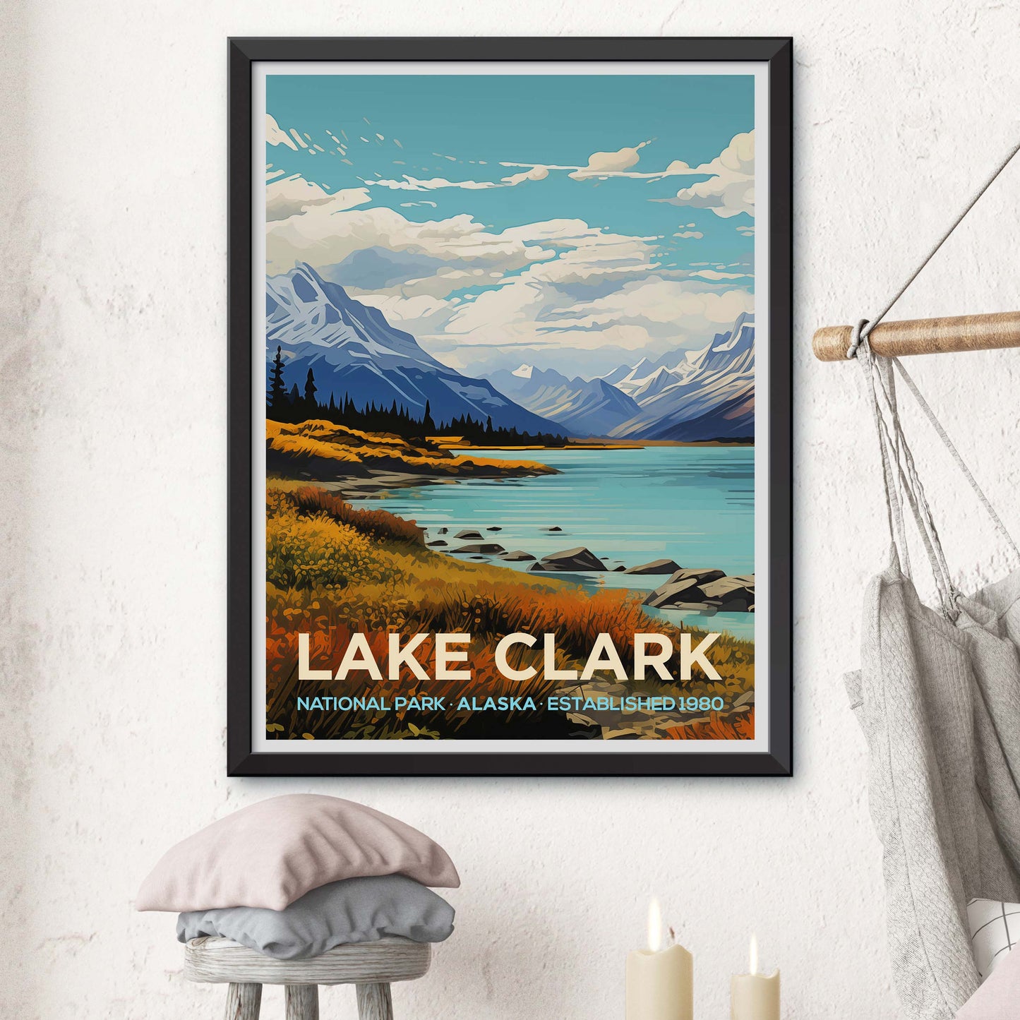 Lake Clark National Park Poster, National Park Gift, Nature Lover Gift, Printable Wall Art