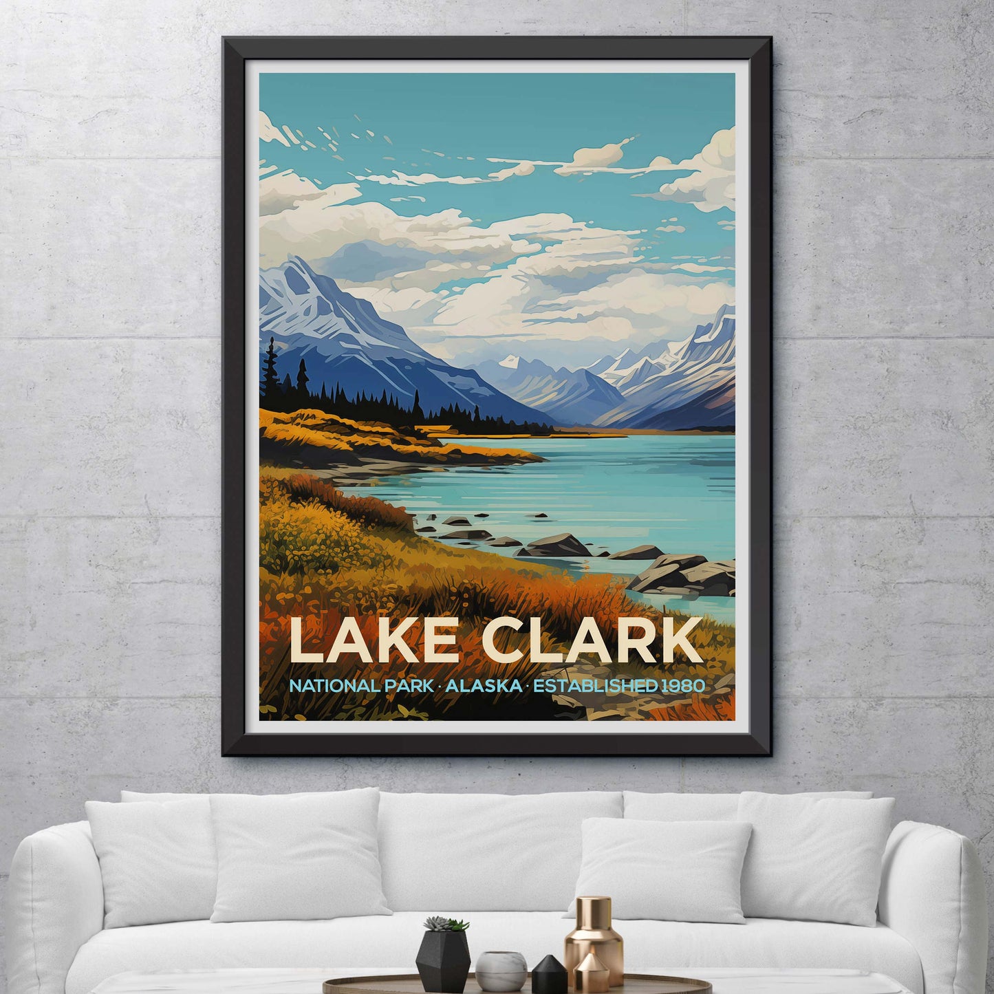 Lake Clark National Park Poster, National Park Gift, Nature Lover Gift, Printable Wall Art