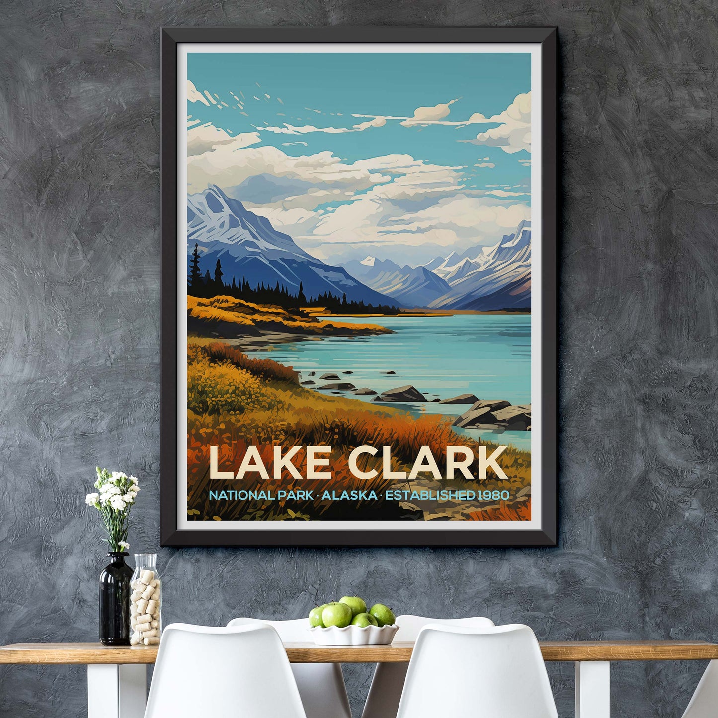 Lake Clark National Park Poster, National Park Gift, Nature Lover Gift, Printable Wall Art