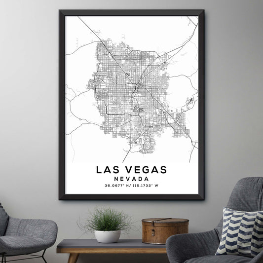 Las-Vegas,Nevada Map Print