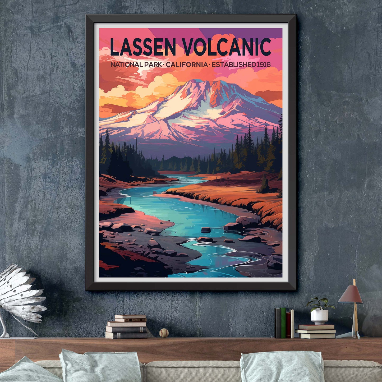 Lassen Volcanic National Park Travel Print Wall Art Lassen Volcanic Wall