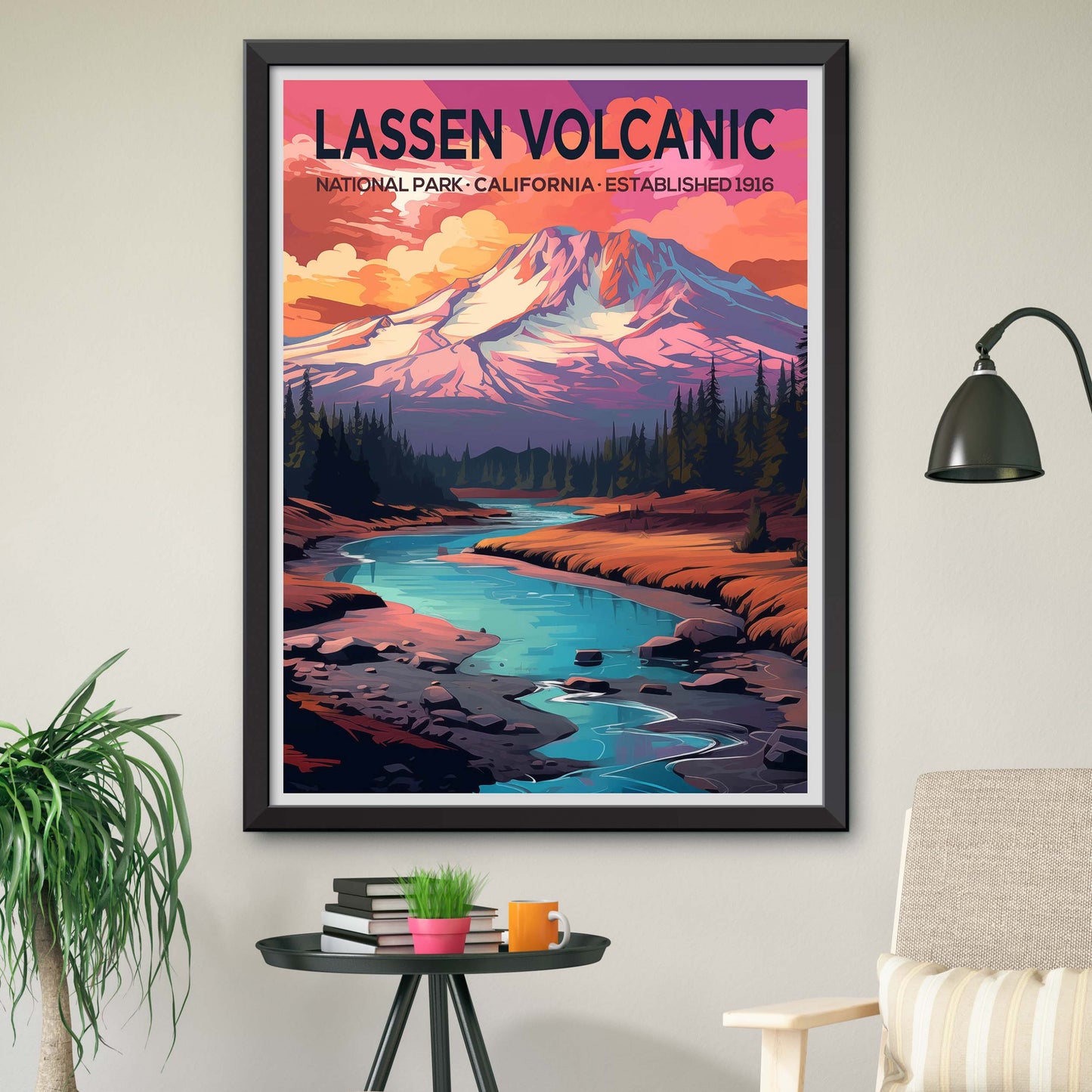 Lassen Volcanic National Park Travel Print Wall Art Lassen Volcanic Wall