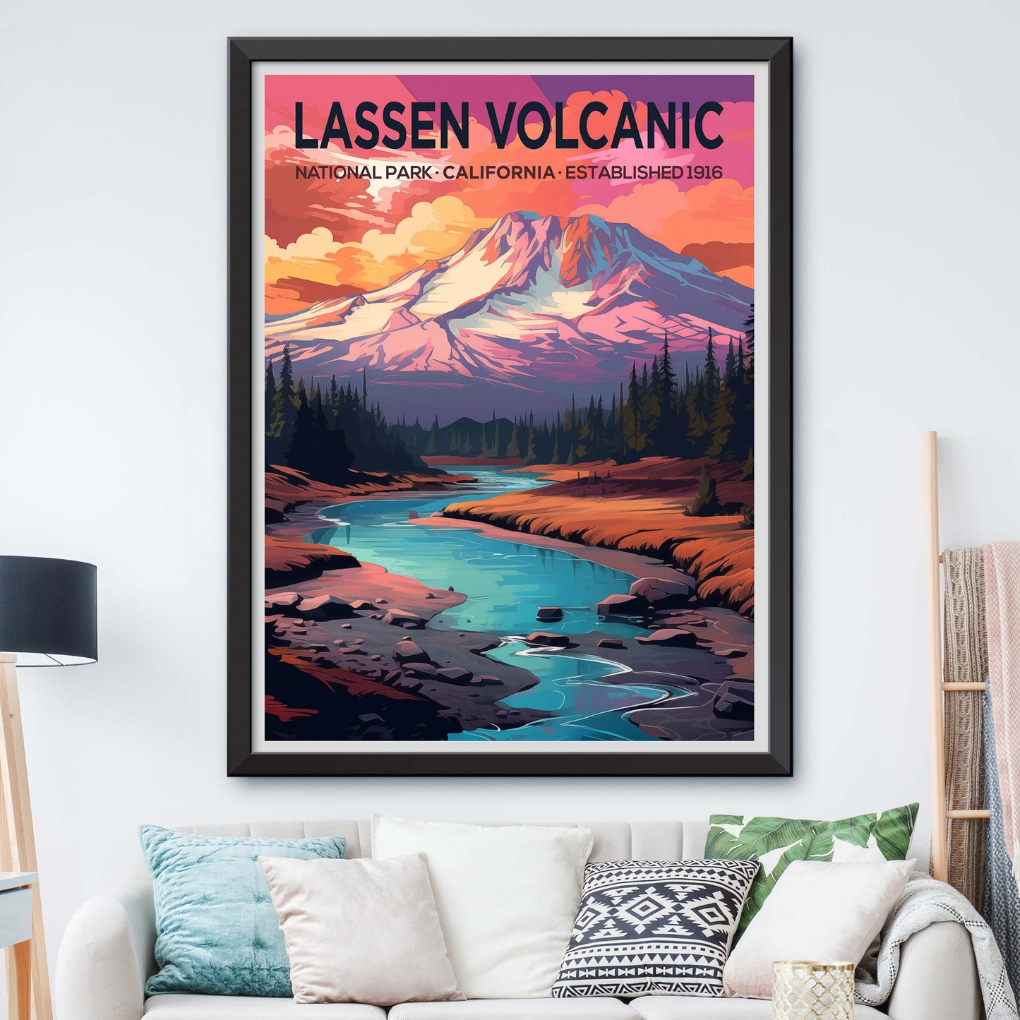 Lassen Volcanic National Park Travel Print Wall Art Lassen Volcanic Wall